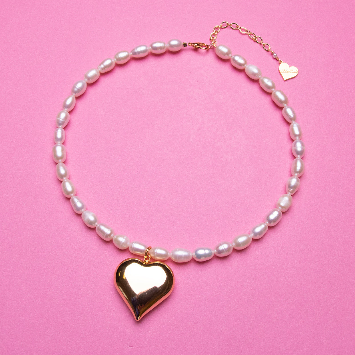 Juicy Heart Pearl Necklace