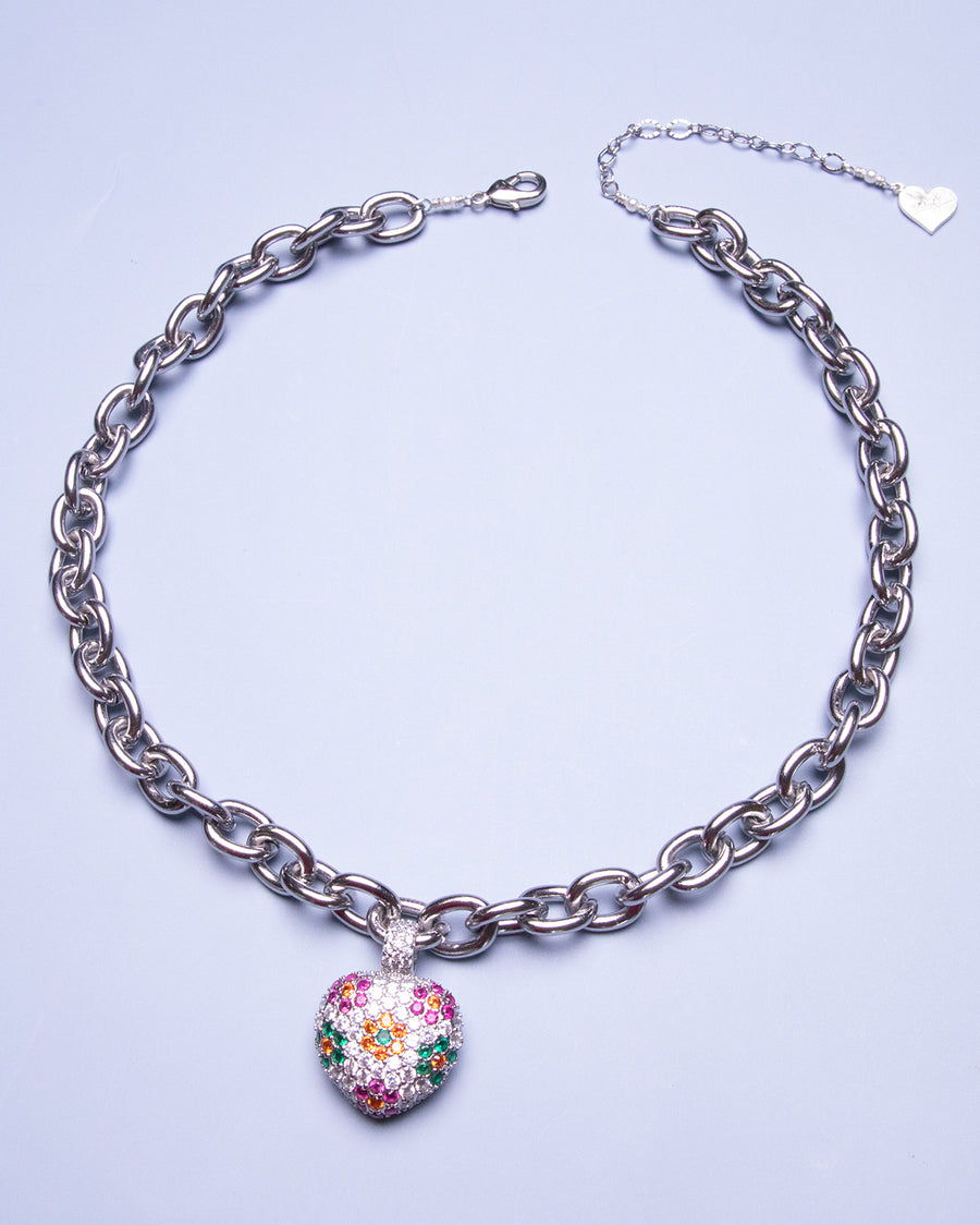Bouquet Heart Necklace