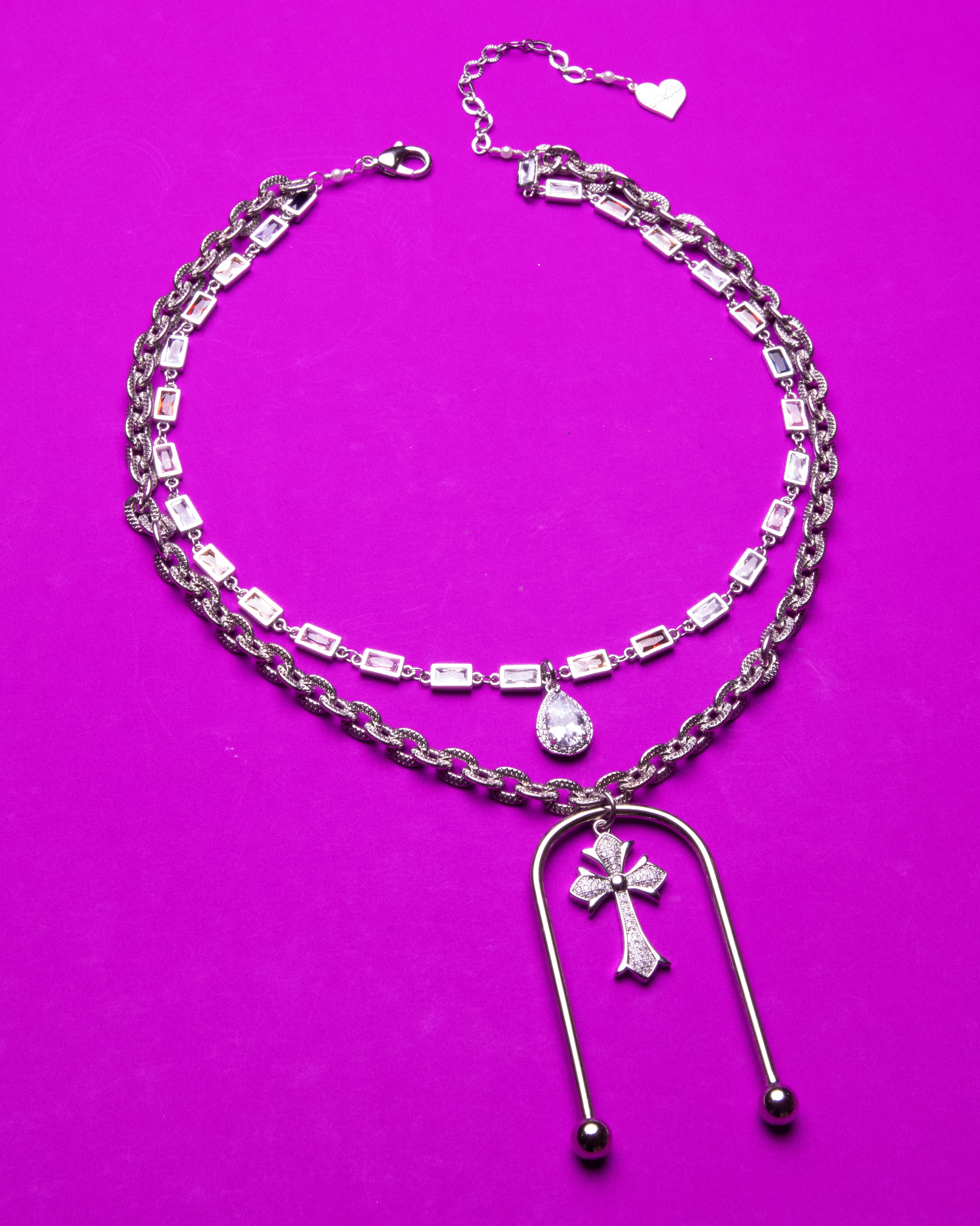 Cross Piercing Necklace