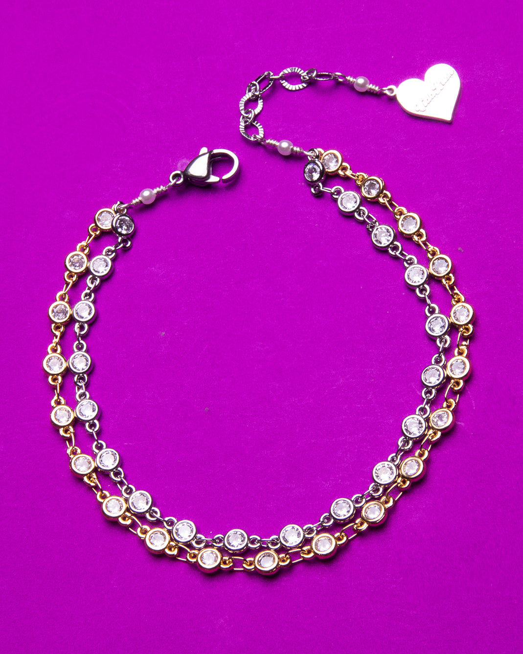 Duotone Cubic Anklet