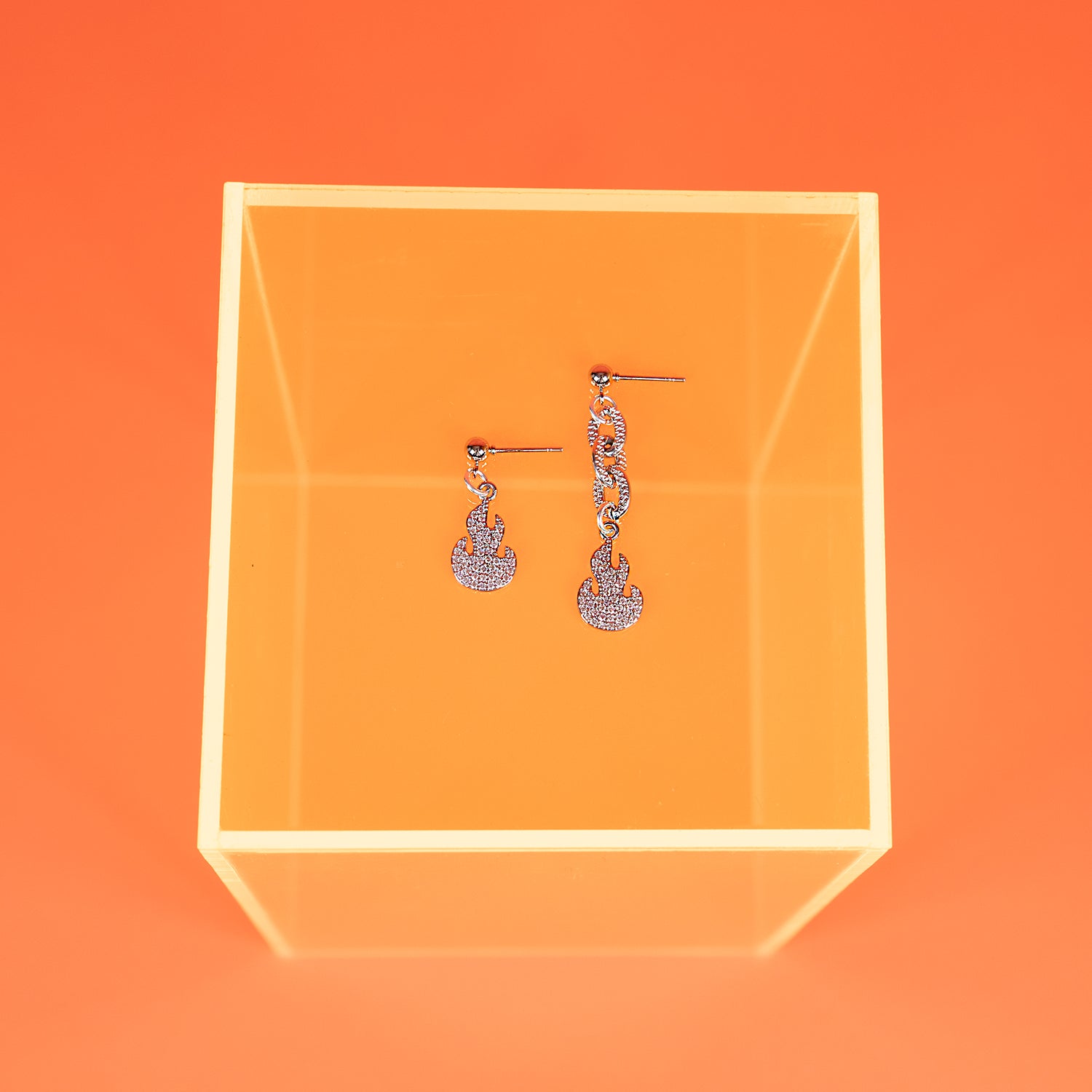 Eternal Flame Mismatch Earring Set