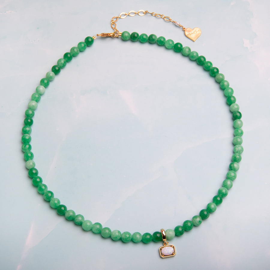 Smooth Jade Opalescent Necklace