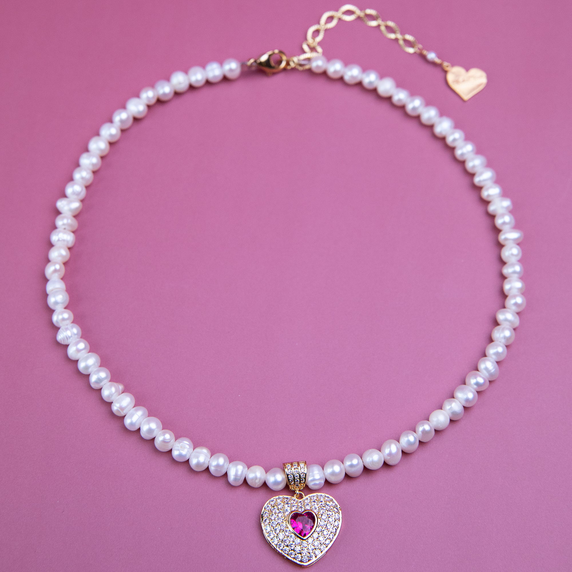 Pearl Royal Heart Necklace