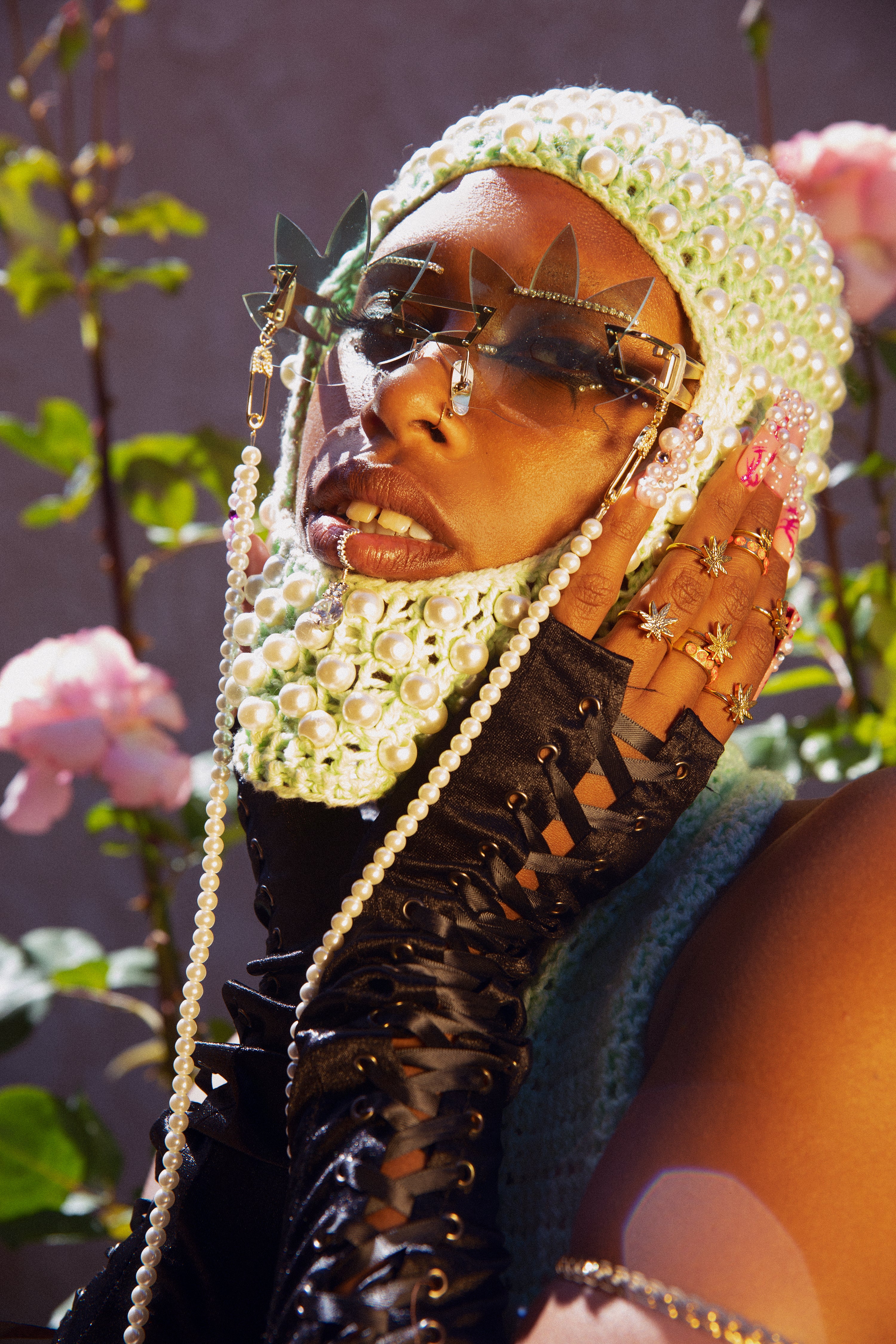 Pearl Safety Pin Eyeglass Chain