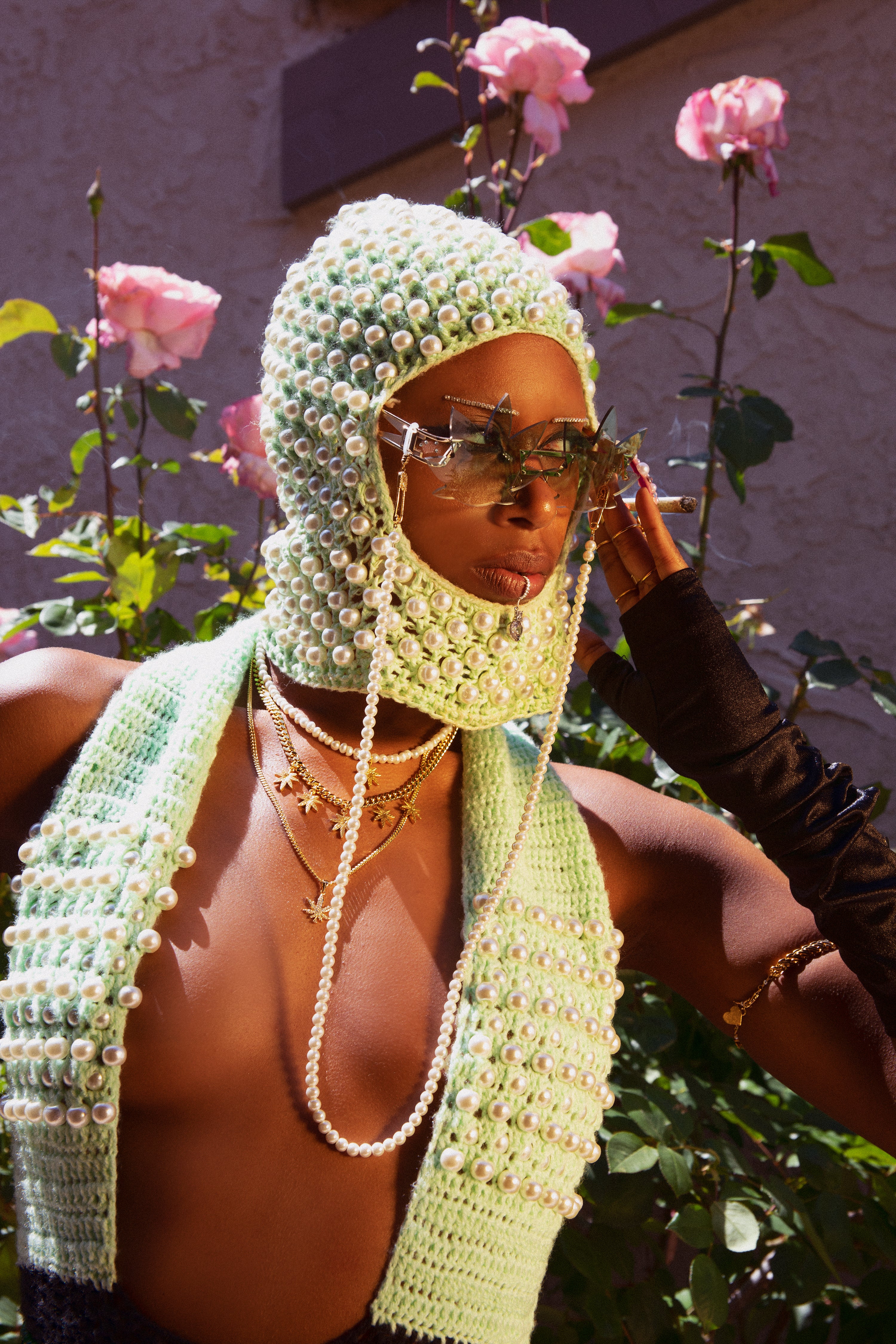 Pearl Safety Pin Eyeglass Chain