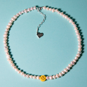 Pearl Smiley Face Necklace