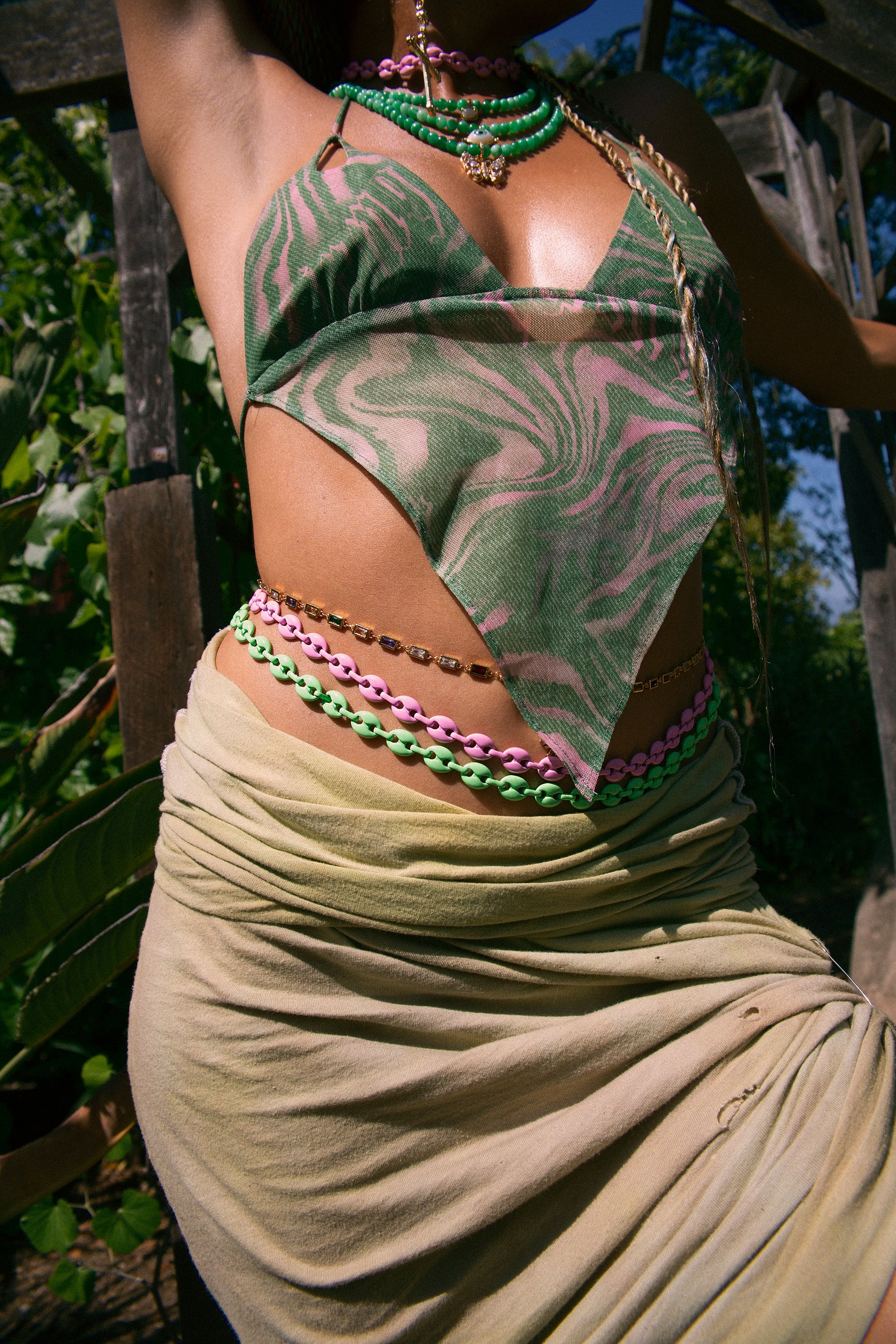 Enamel Mariner Belly Chain