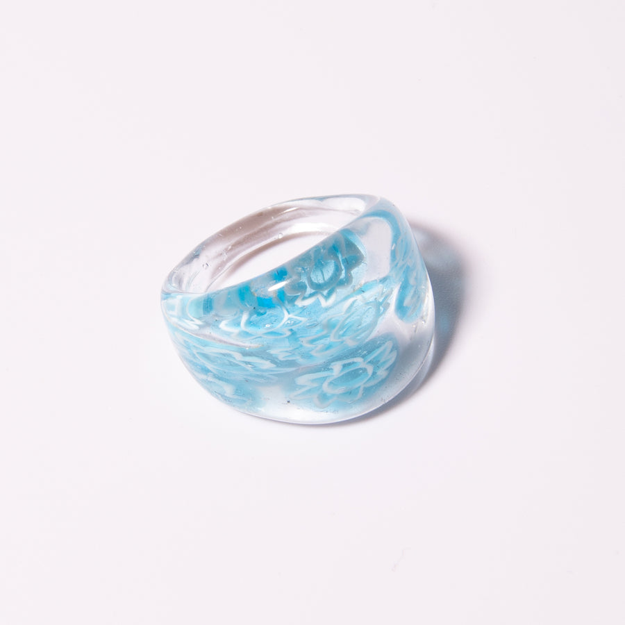 Blue Cotton Candy Snowcone Ring
