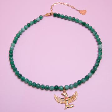 Smooth Jade Isis Necklace