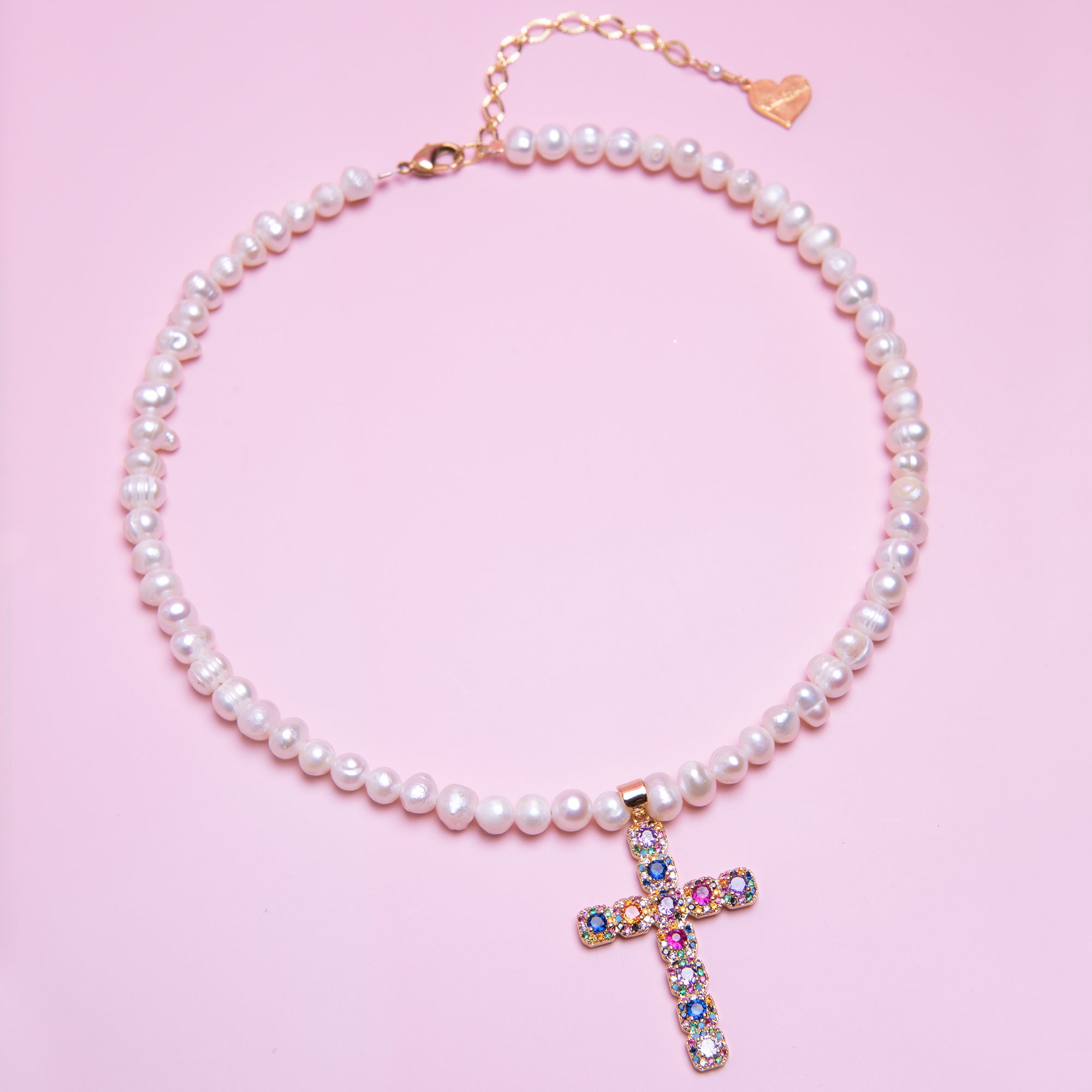 Pearl Fantasy Cross Necklace