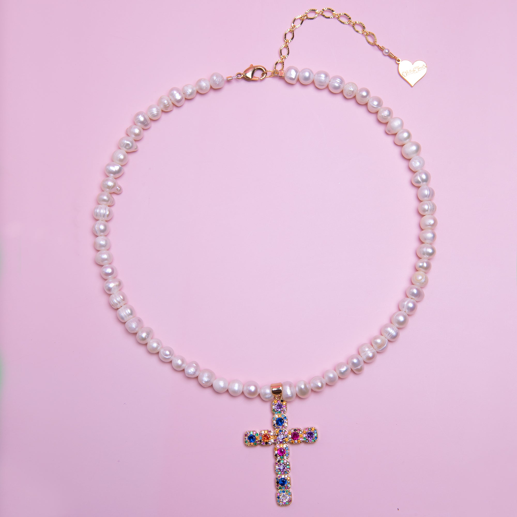 Pearl Fantasy Cross Necklace