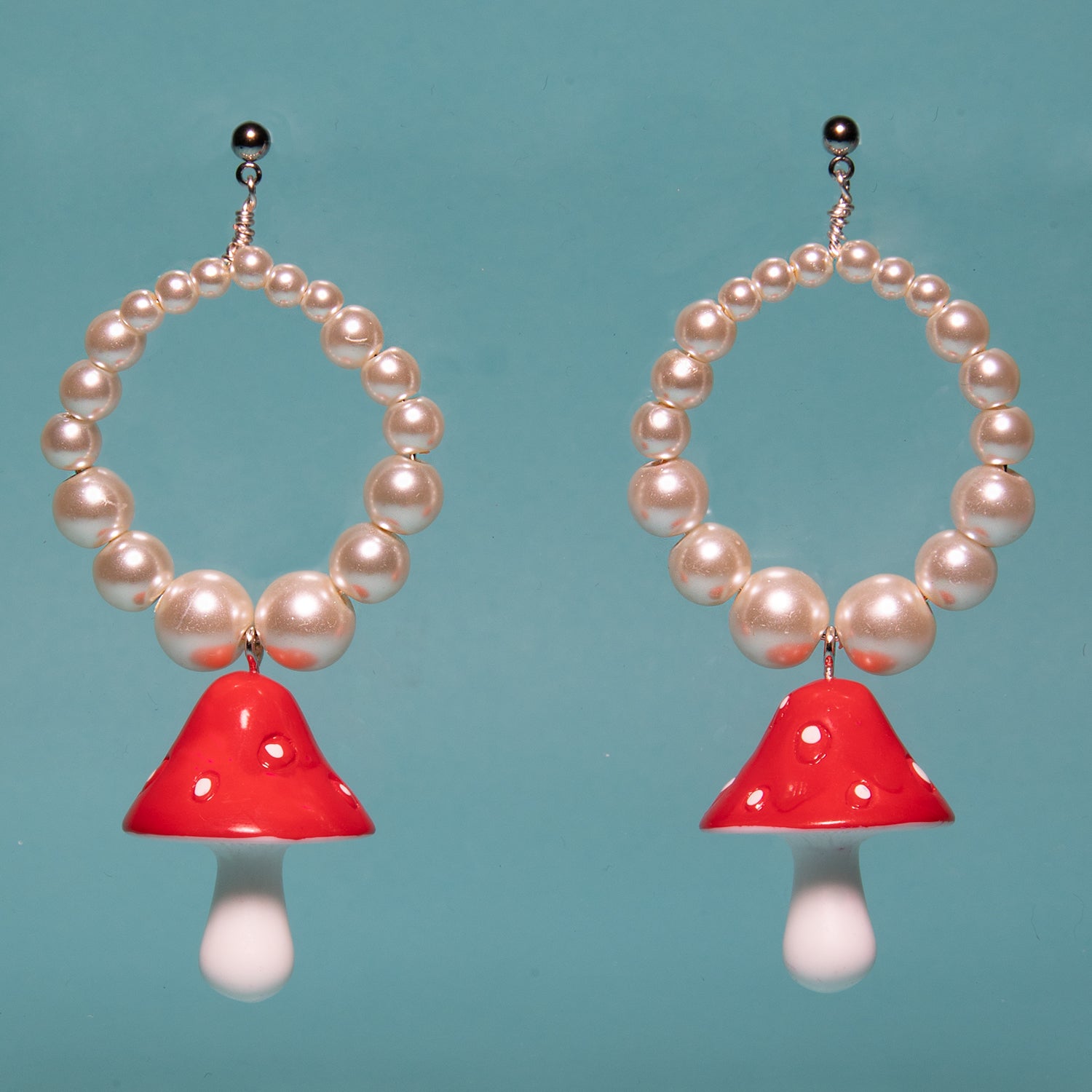 Pearl Mushroom Earrings