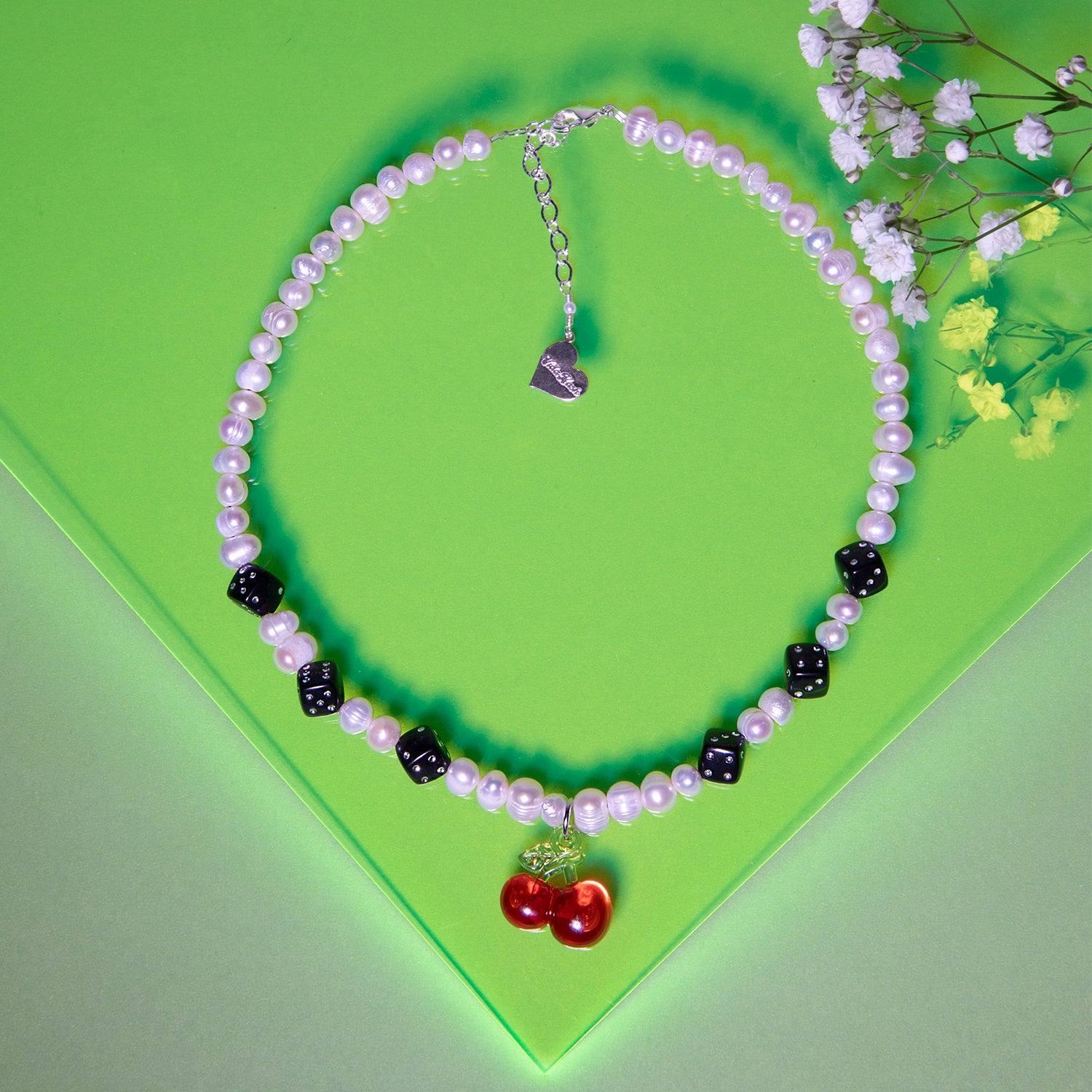 Pearl Lucky Cherry Necklace