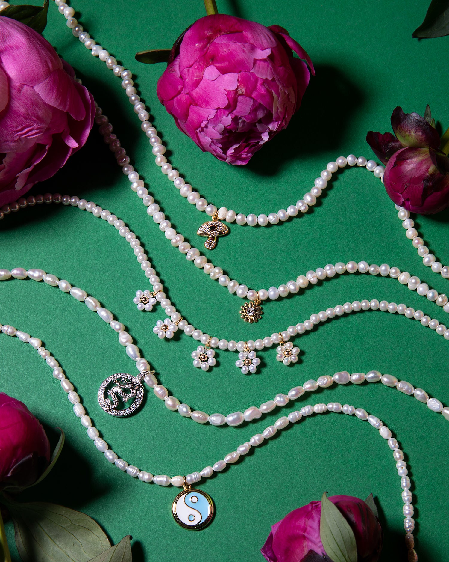 Pearl Dragon Medallion Necklace