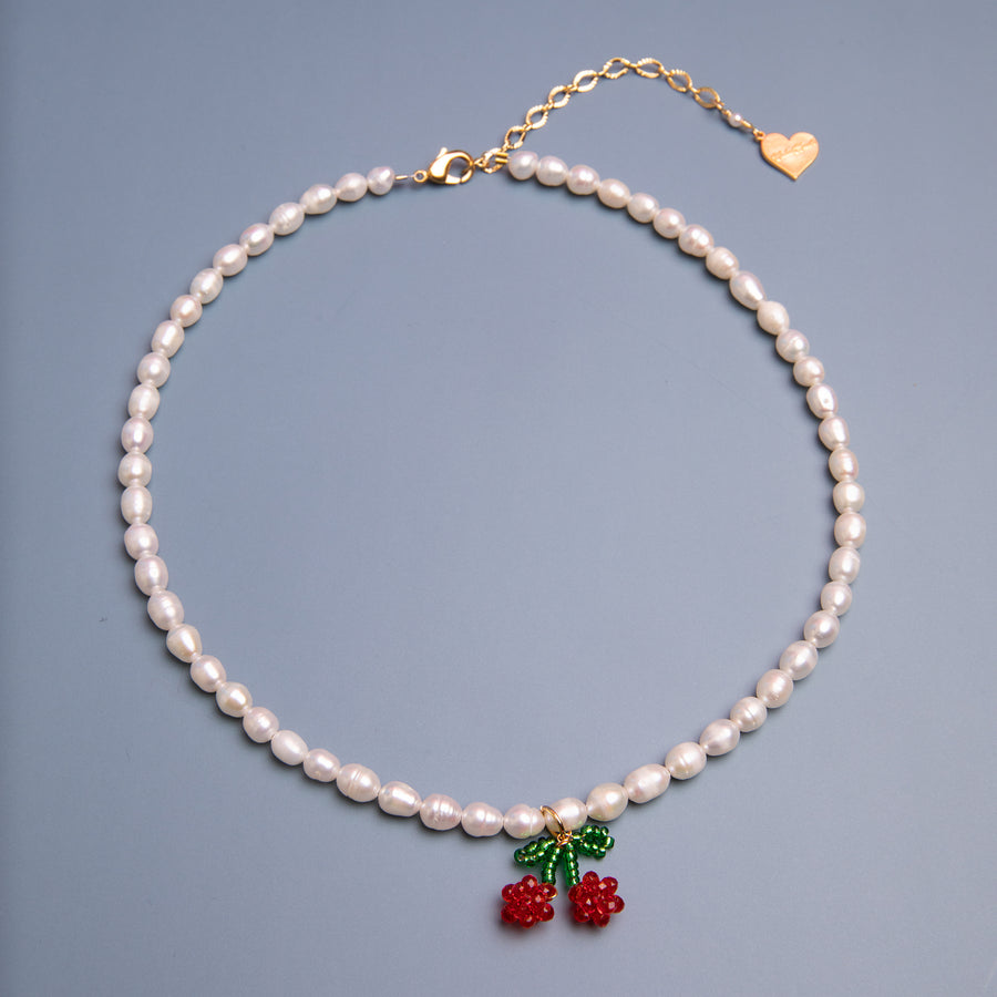 Pearl Cherry Necklace