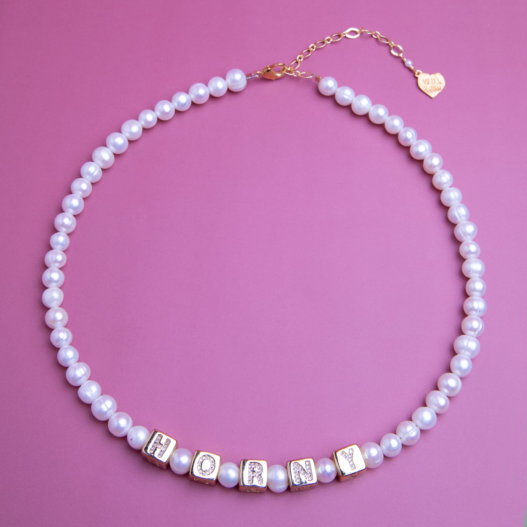 Custom Pearl Block Necklace