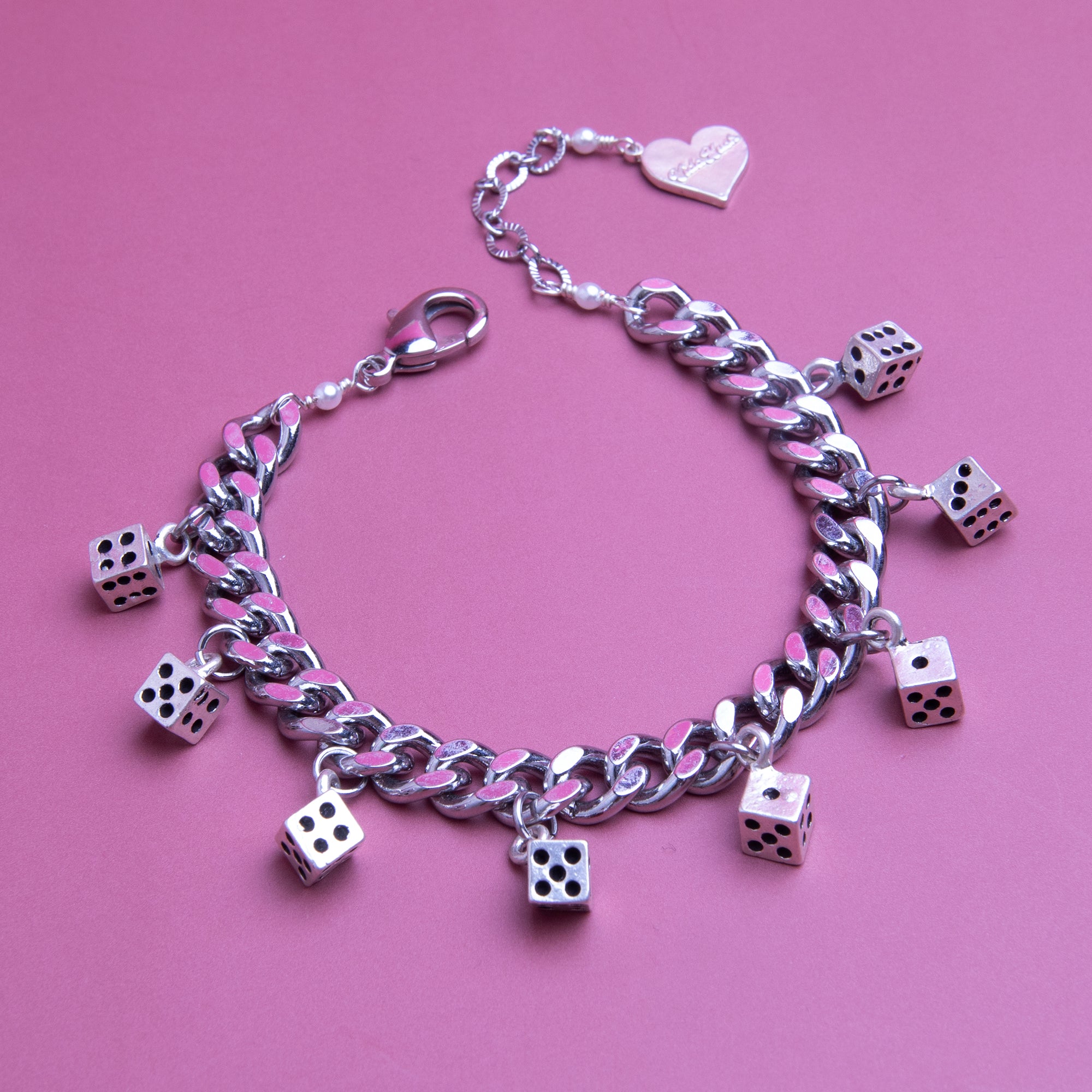 Mini Dice Charm Bracelet | Edgy Charm Jewelry – VidaKush