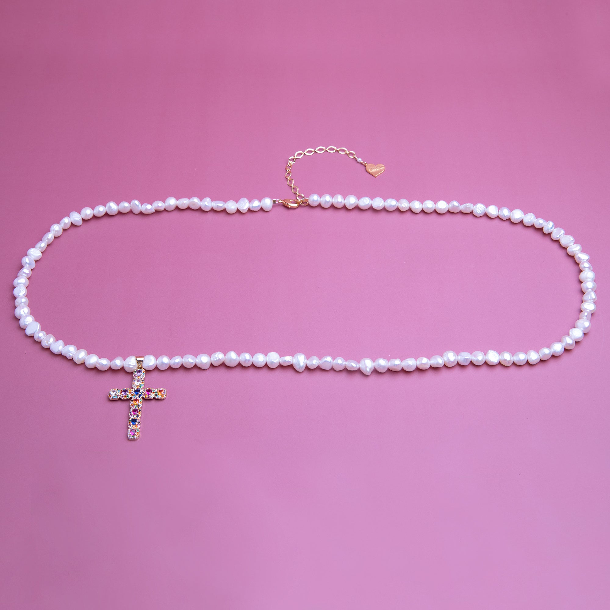 Pearl Fantasy Cross Belly Chain