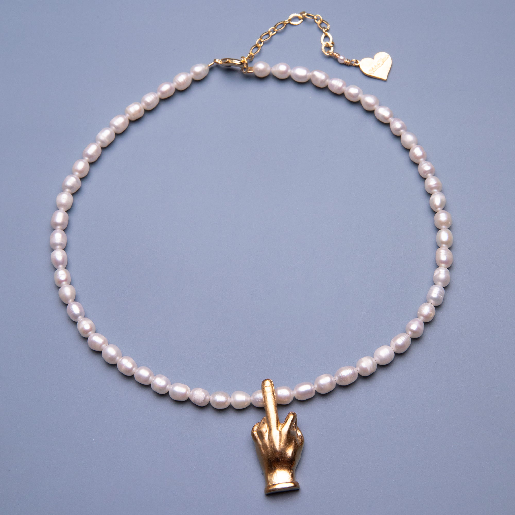 Pearl Middle Finger Necklace