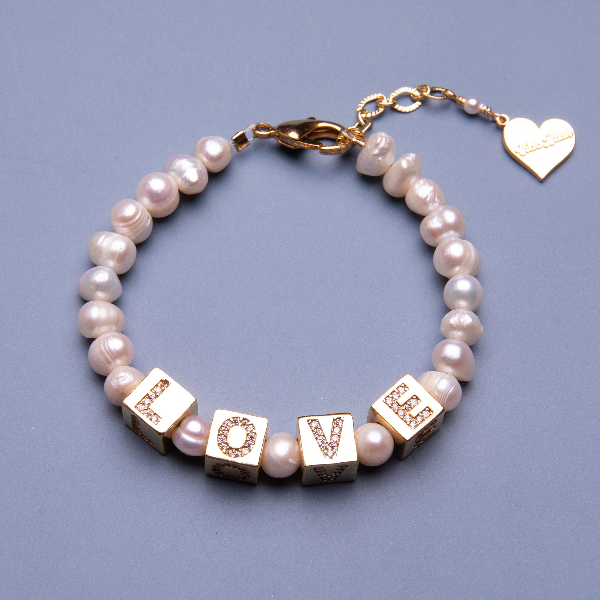 Pearl Custom Block Bracelet