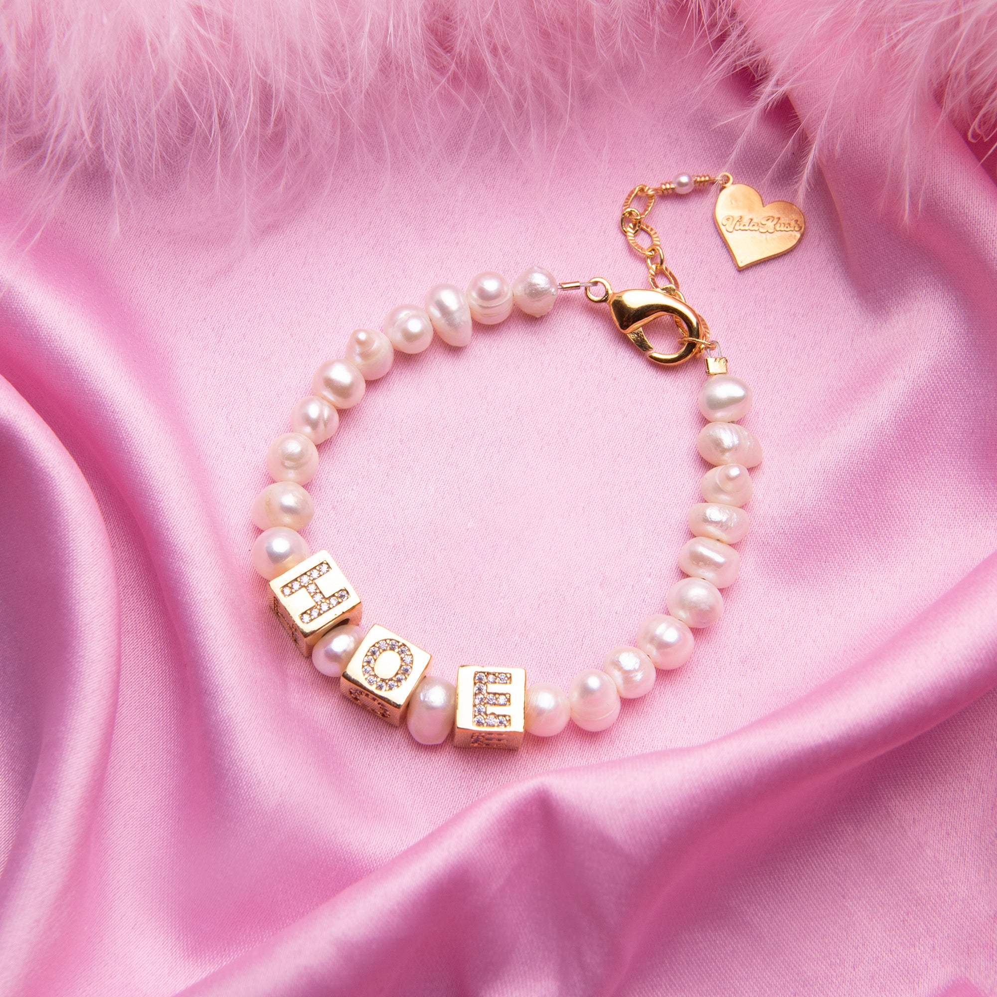 Pearl Custom Block Bracelet