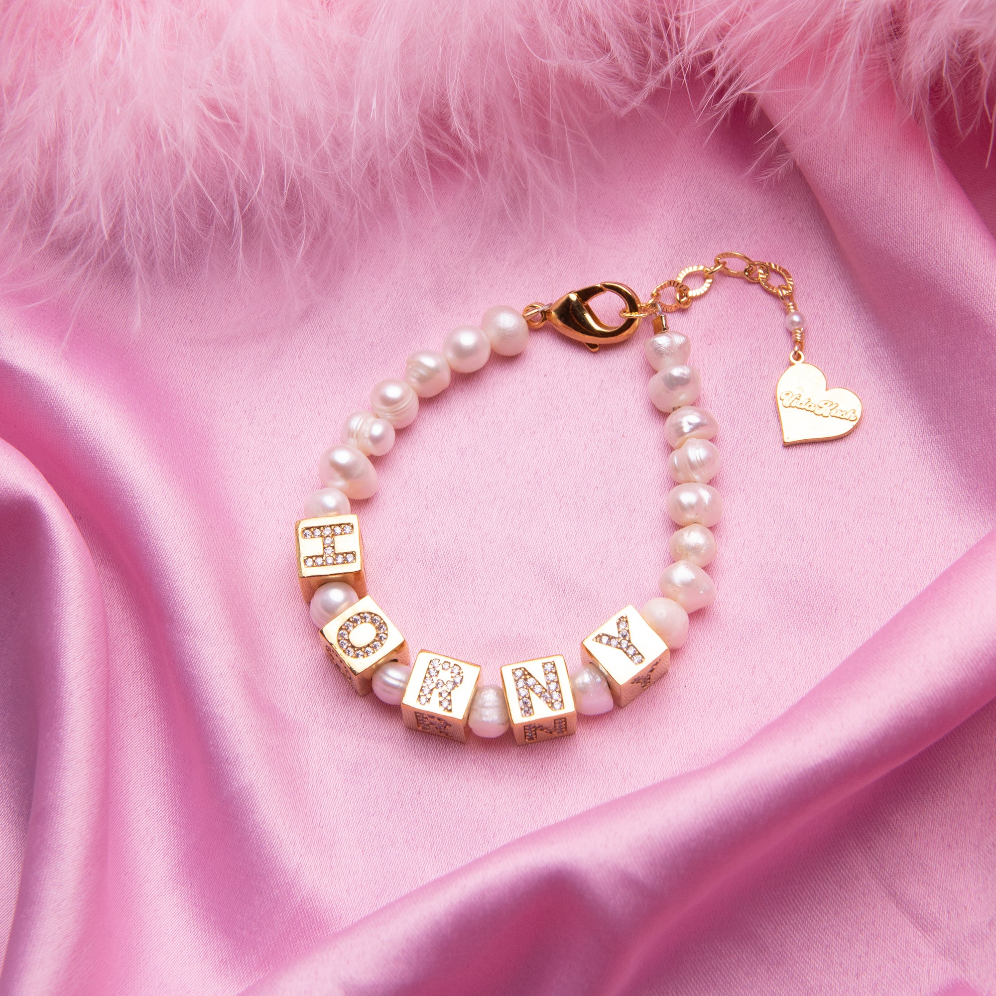 Pearl Custom Block Bracelet