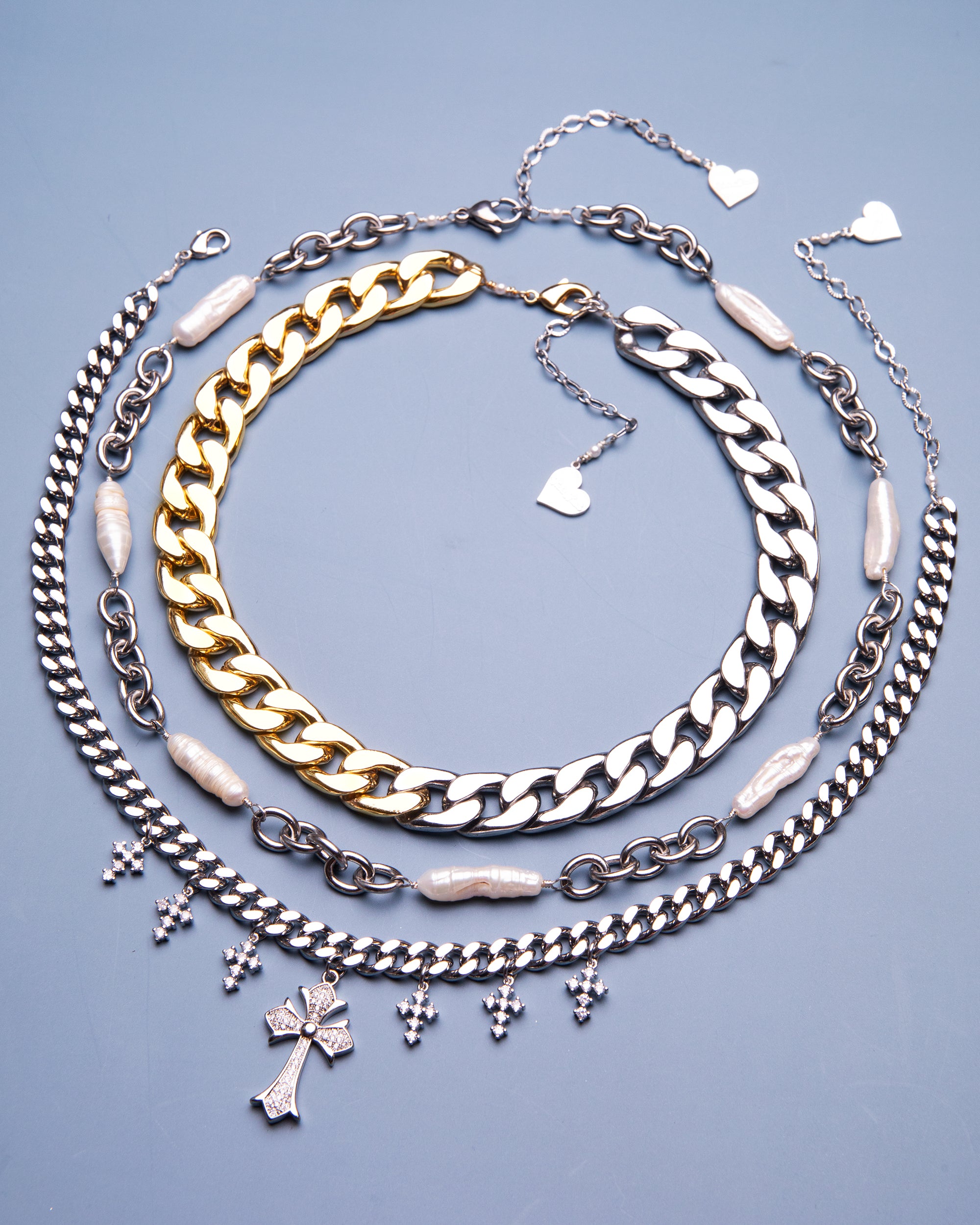 Pearl Bar Chain Necklace