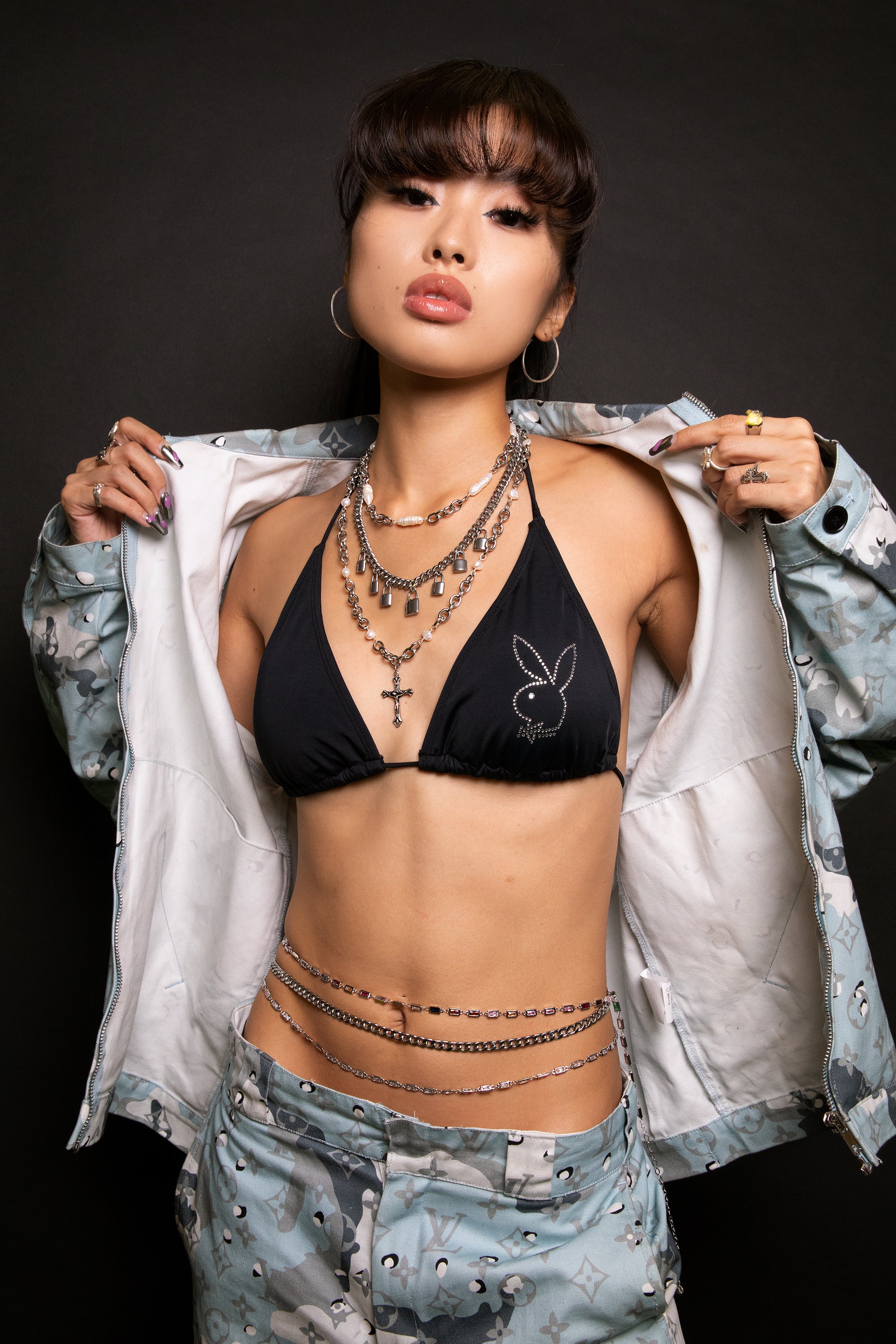 Pearl Chain Cross Necklace