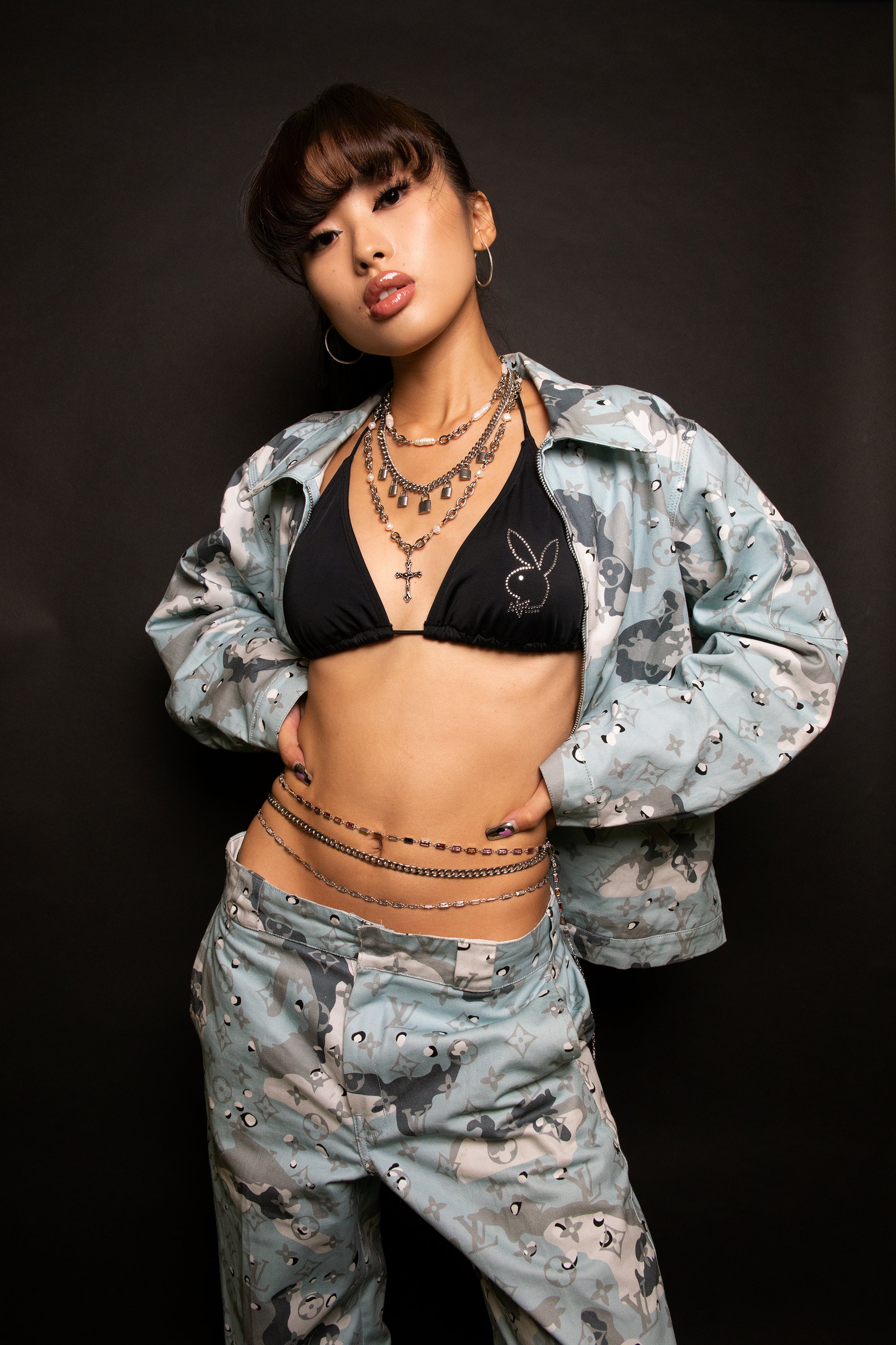 Pearl Chain Cross Necklace