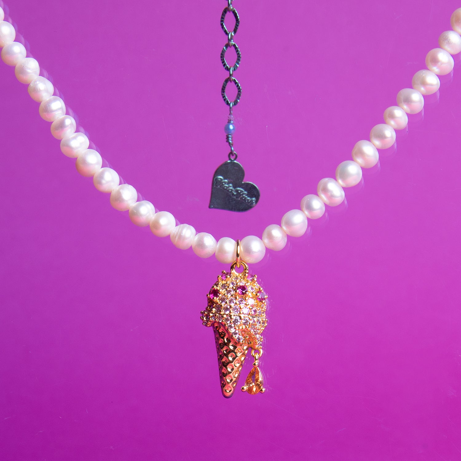 Pearl Ice Cream Drip Necklace