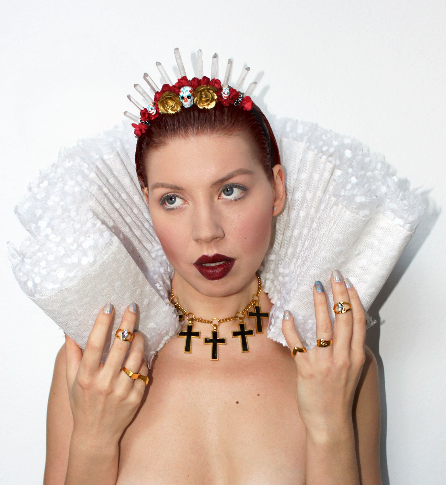 Dia De Los Muertos Crystal Crown