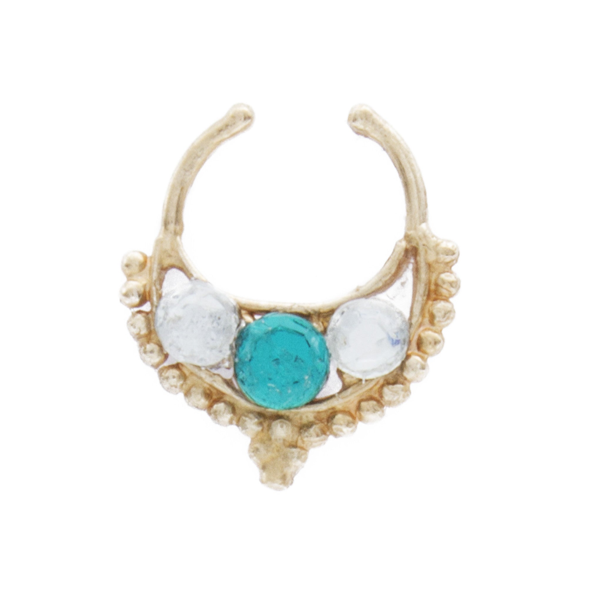 Emerald and Clear Jewel Freya Clip