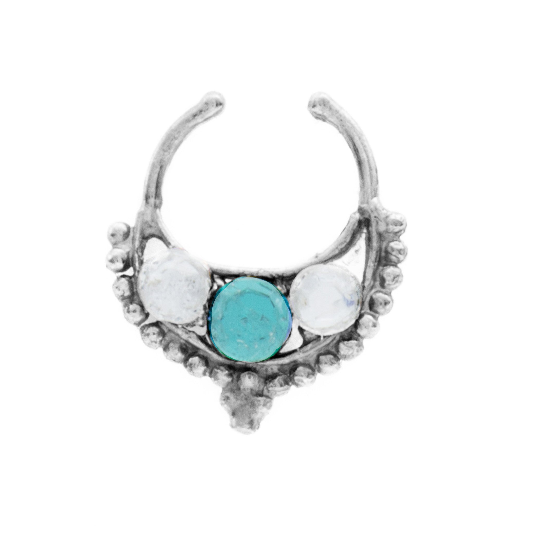 Emerald and Clear Jewel Freya Clip