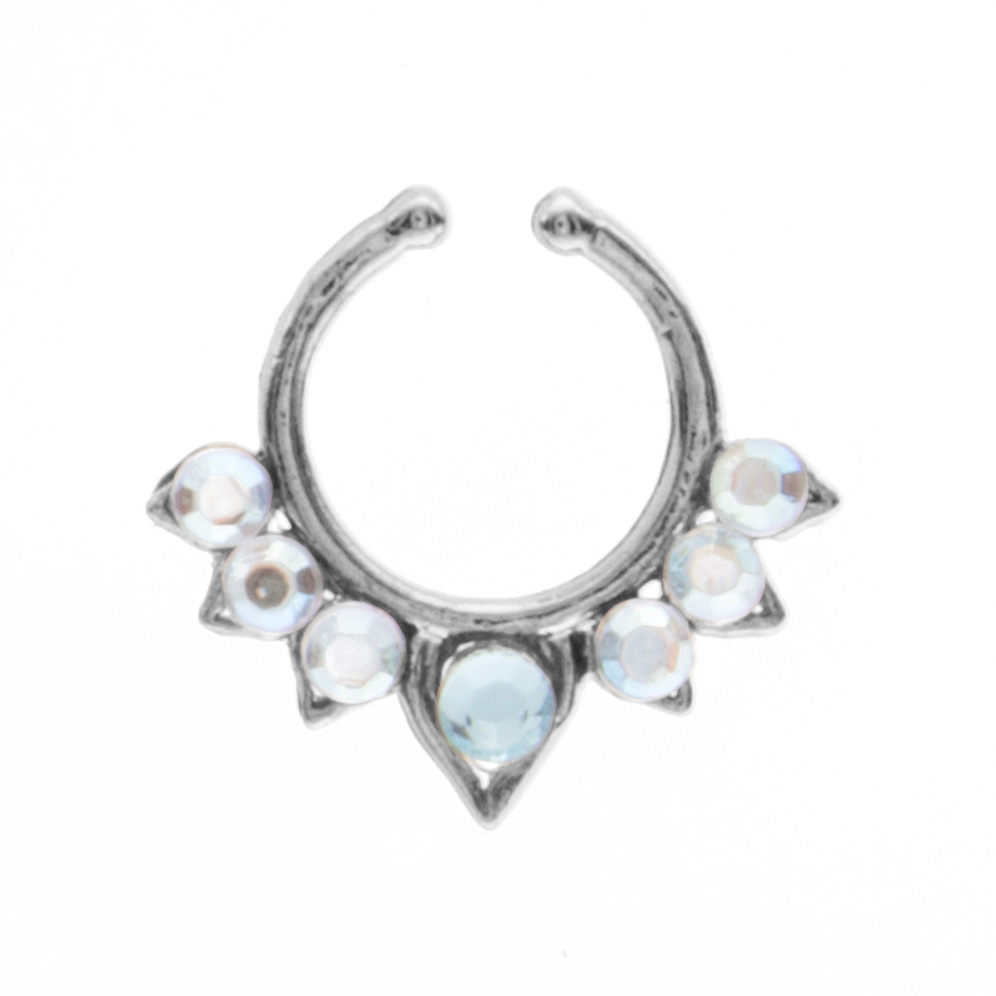 Aqua and Rainbow Jewel Aurora Clip