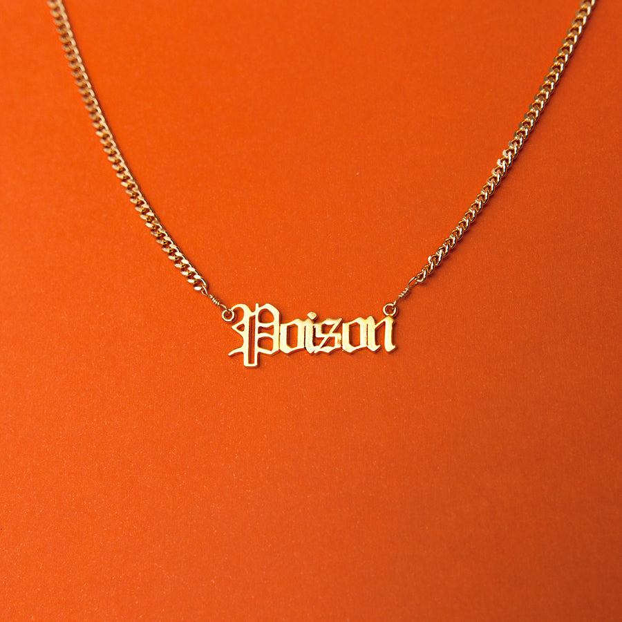 Poison Nameplate Necklace