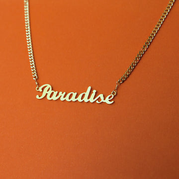 Paradise Nameplate Necklace