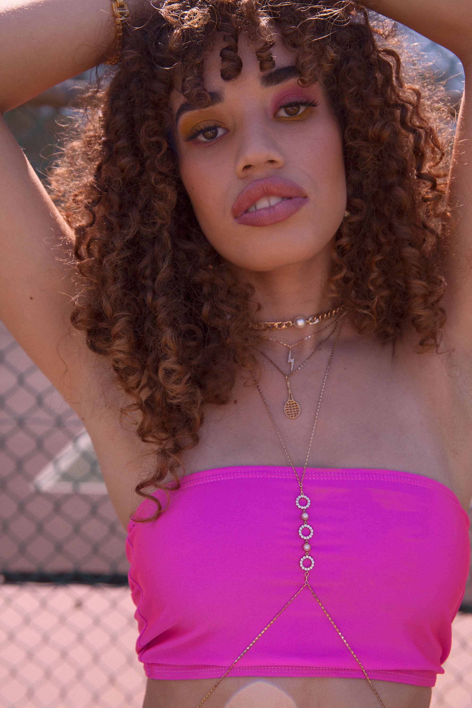 Tennis Racquet Charm Necklace