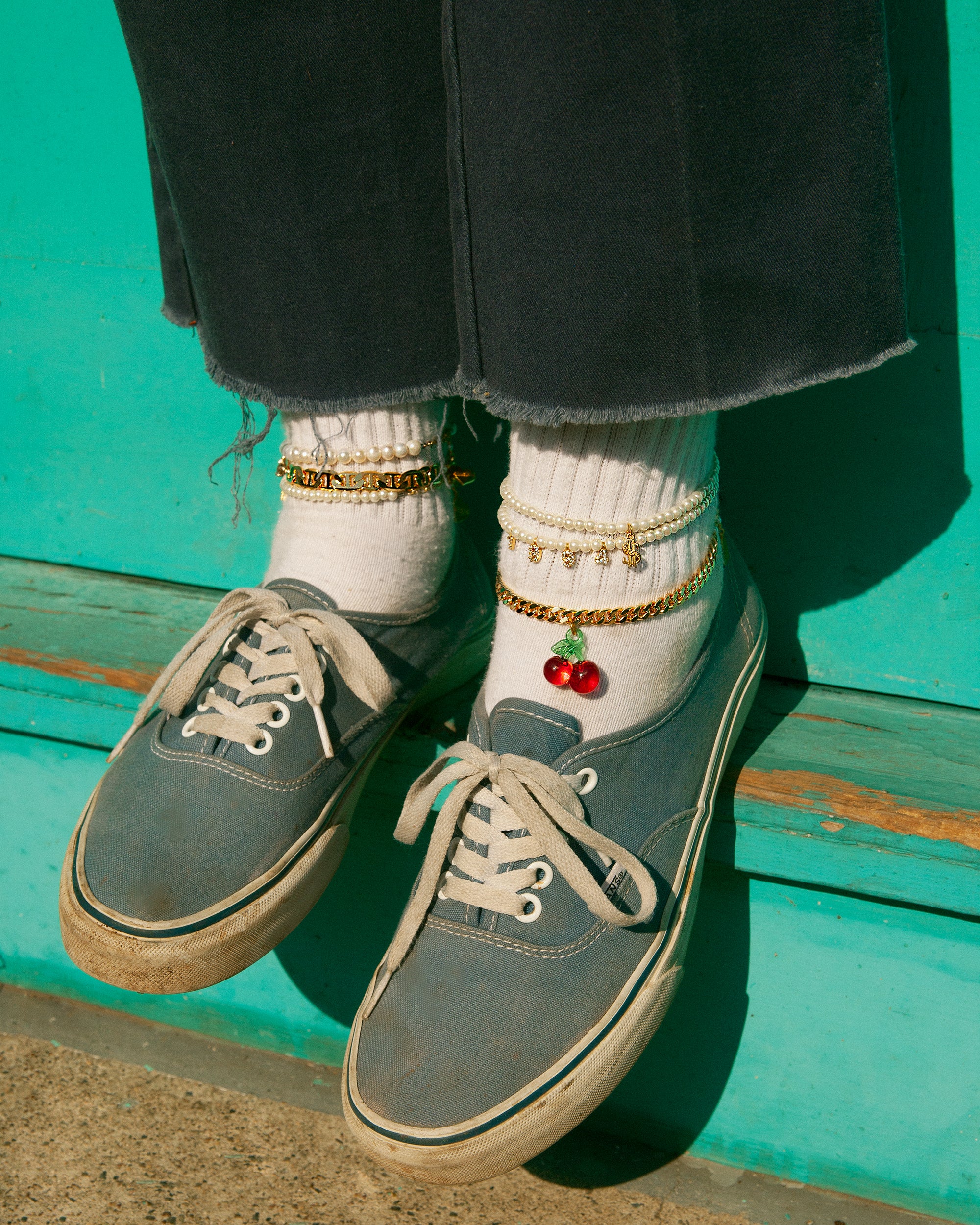 Pearl Custom Number Anklet