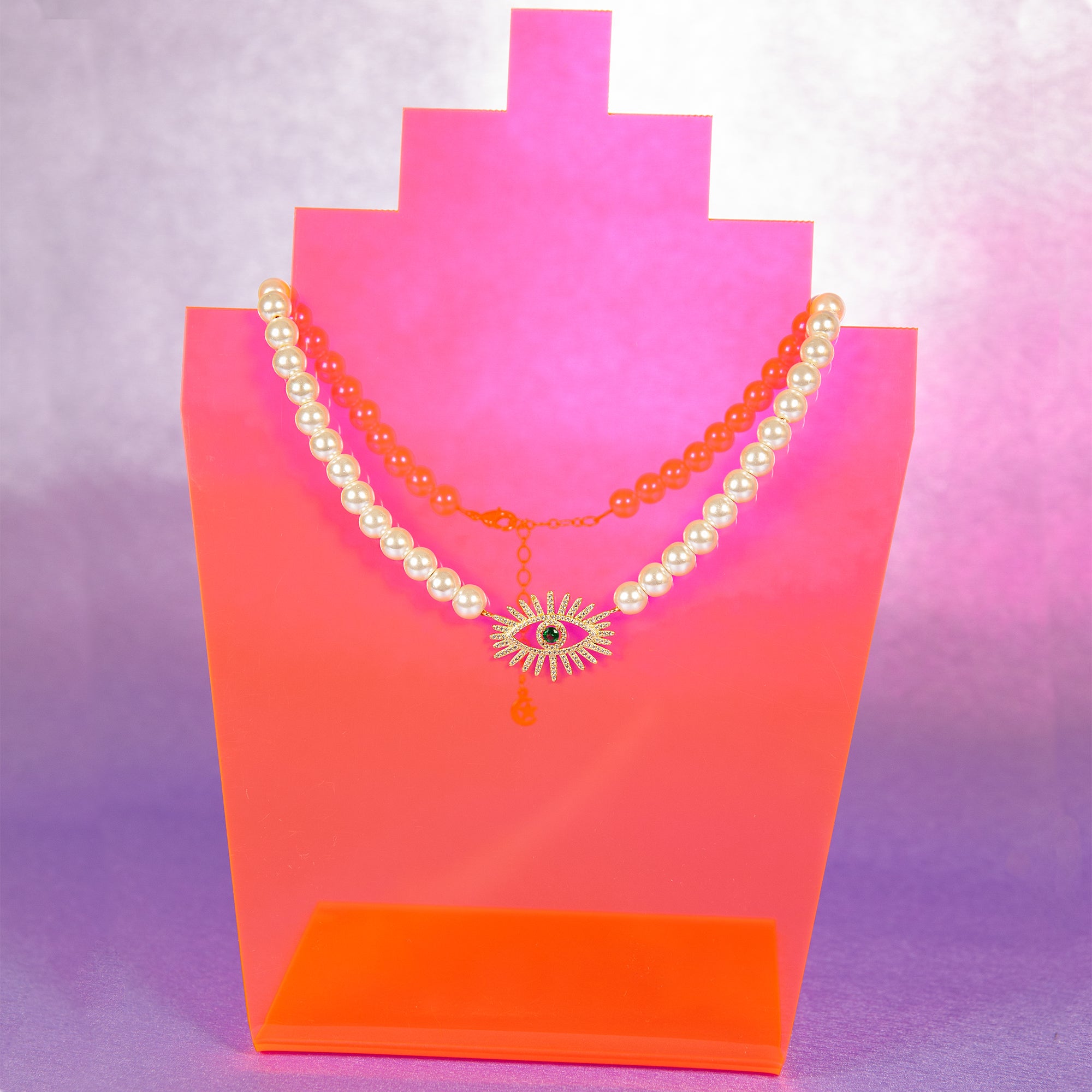 Eyes Wide Open Pearl Necklace