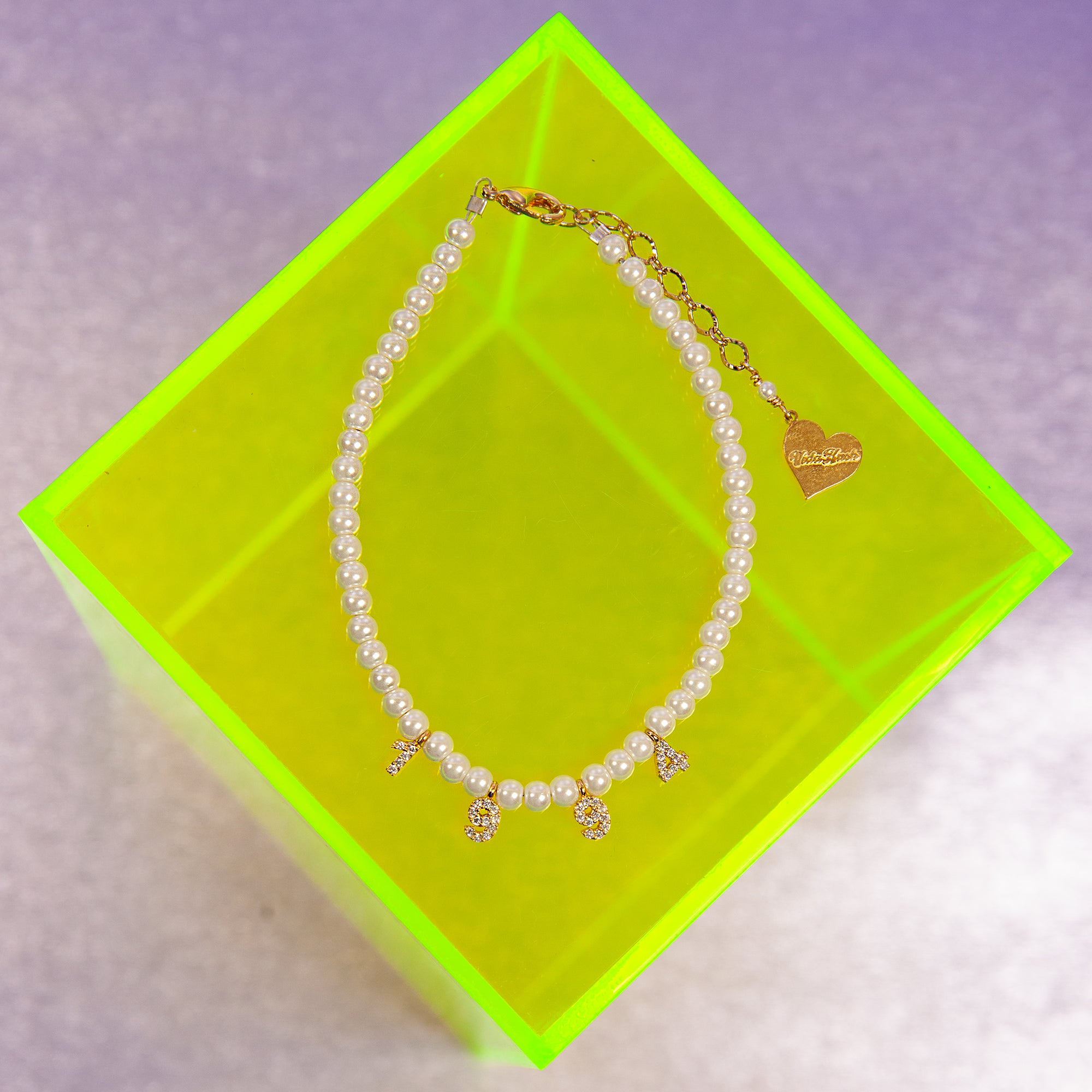 Pearl Custom Number Anklet