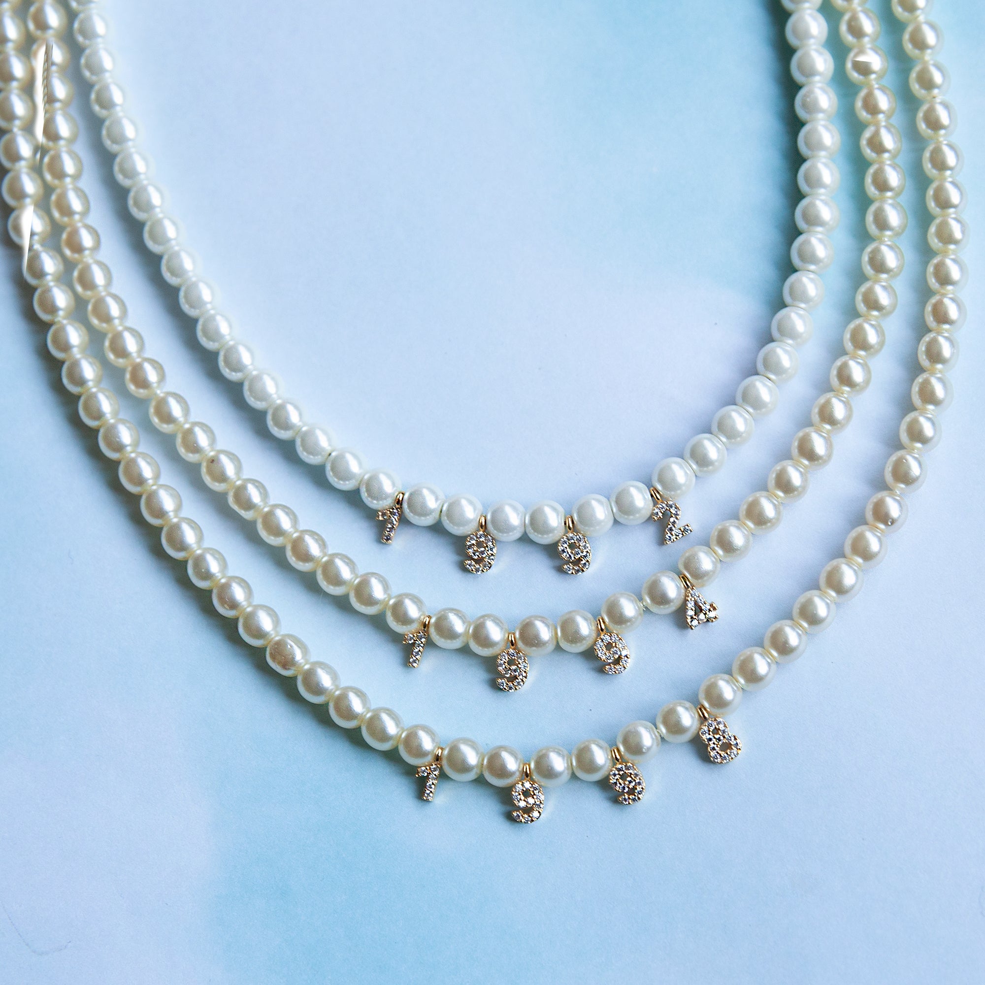 Pearl Custom Number Choker