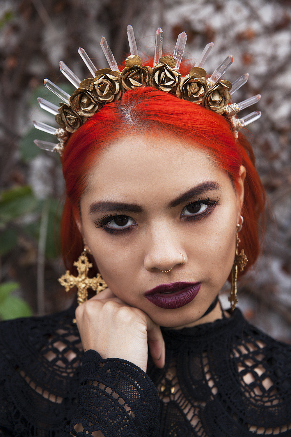 Golden Rose Crystal Crown