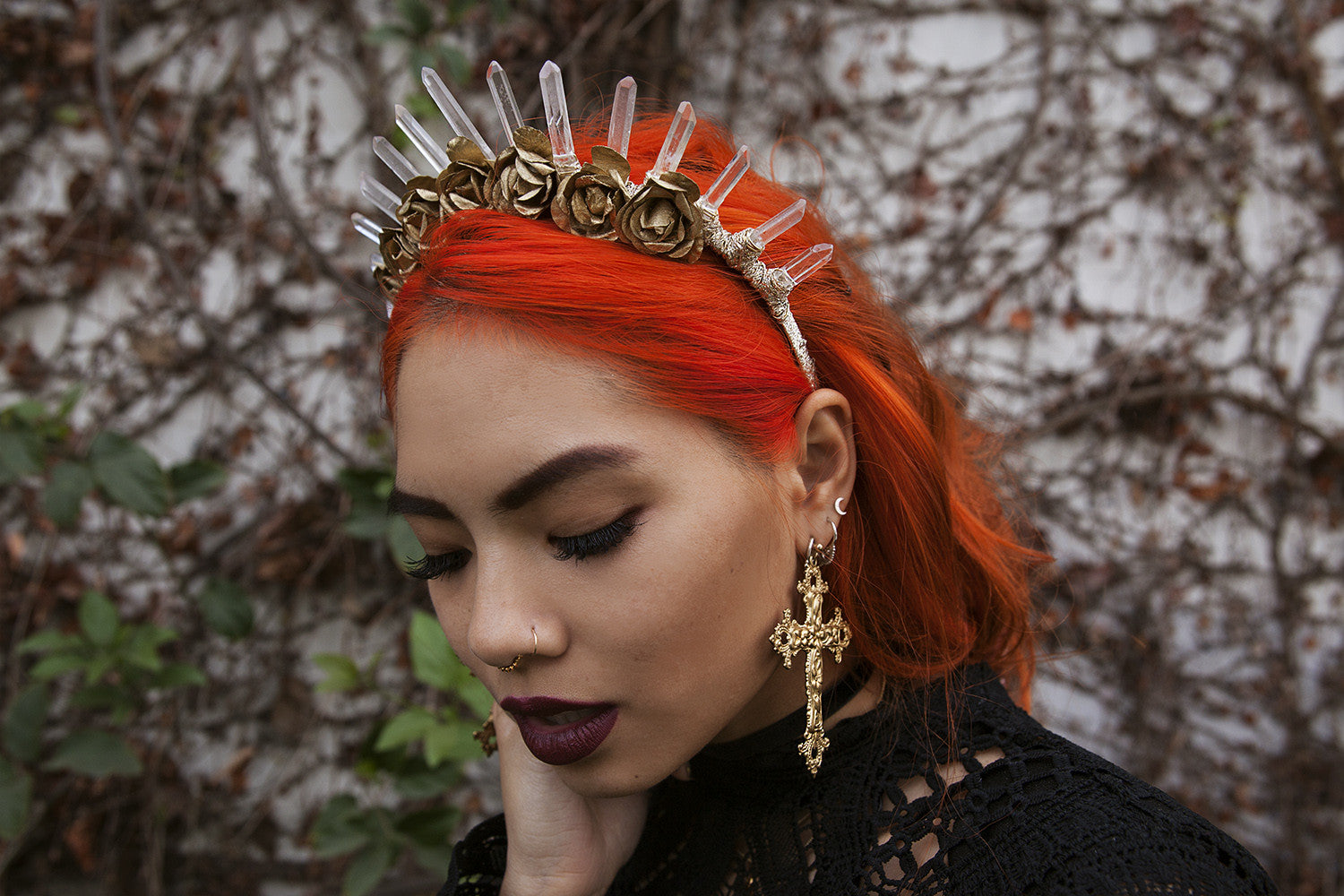 Golden Rose Crystal Crown