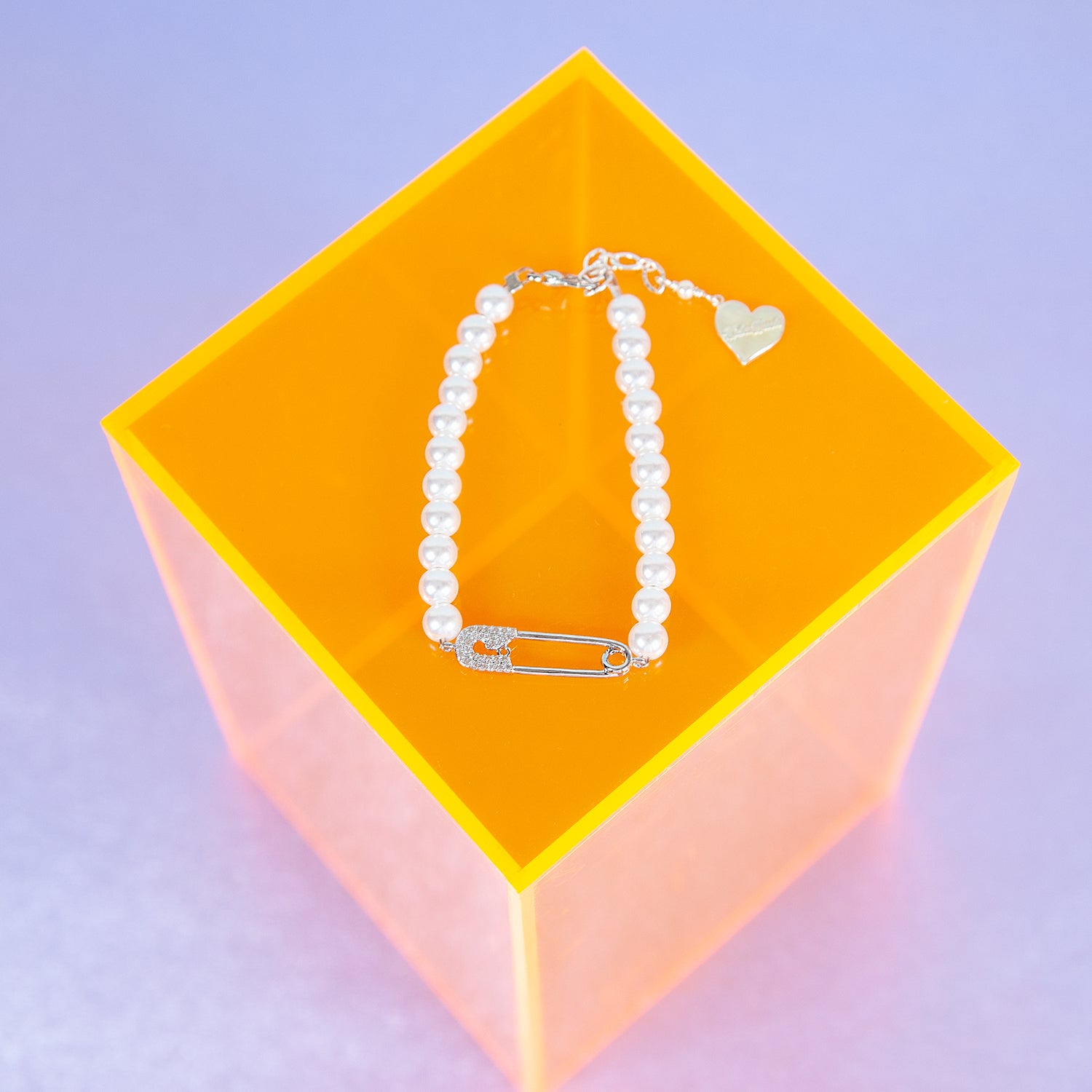 Pearl Safety Pin Bracelet