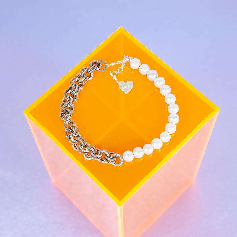 50/50 Pearl Chain Anklet