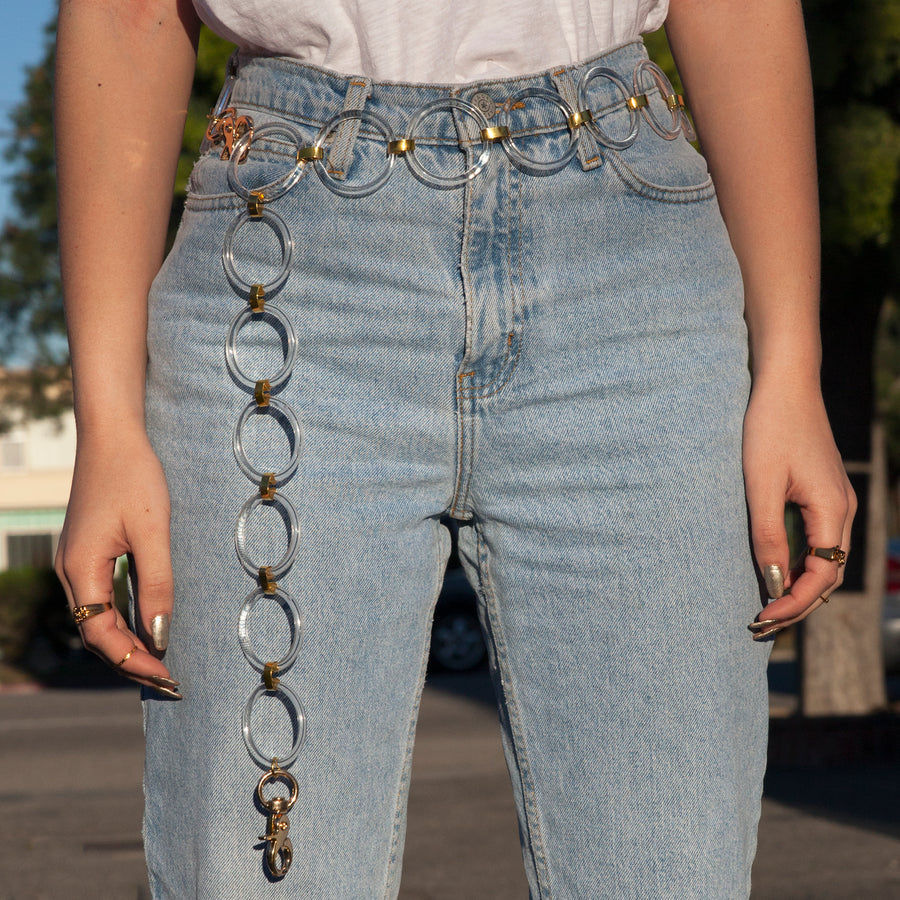 Crystal Clear Chain Mail Belt