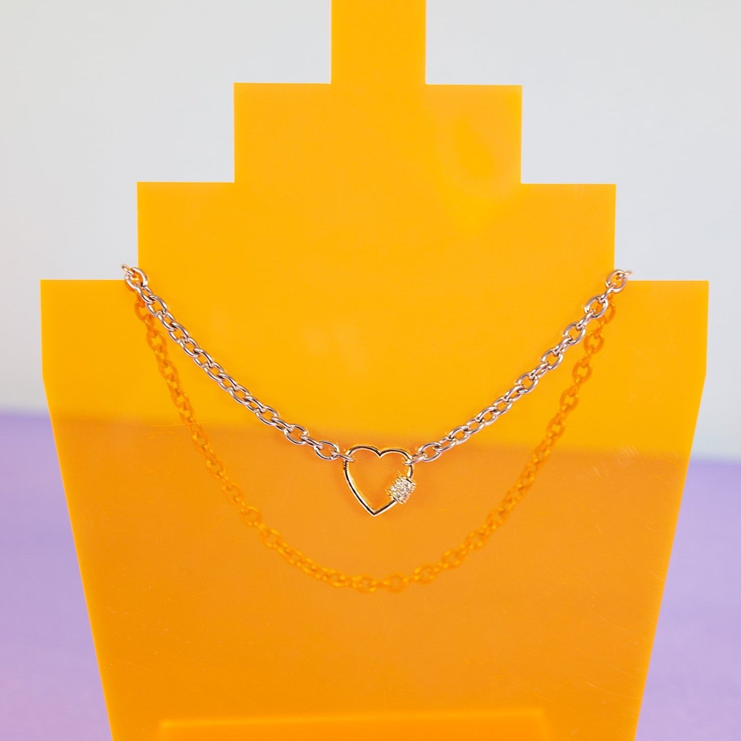 Heart Carabiner Necklace