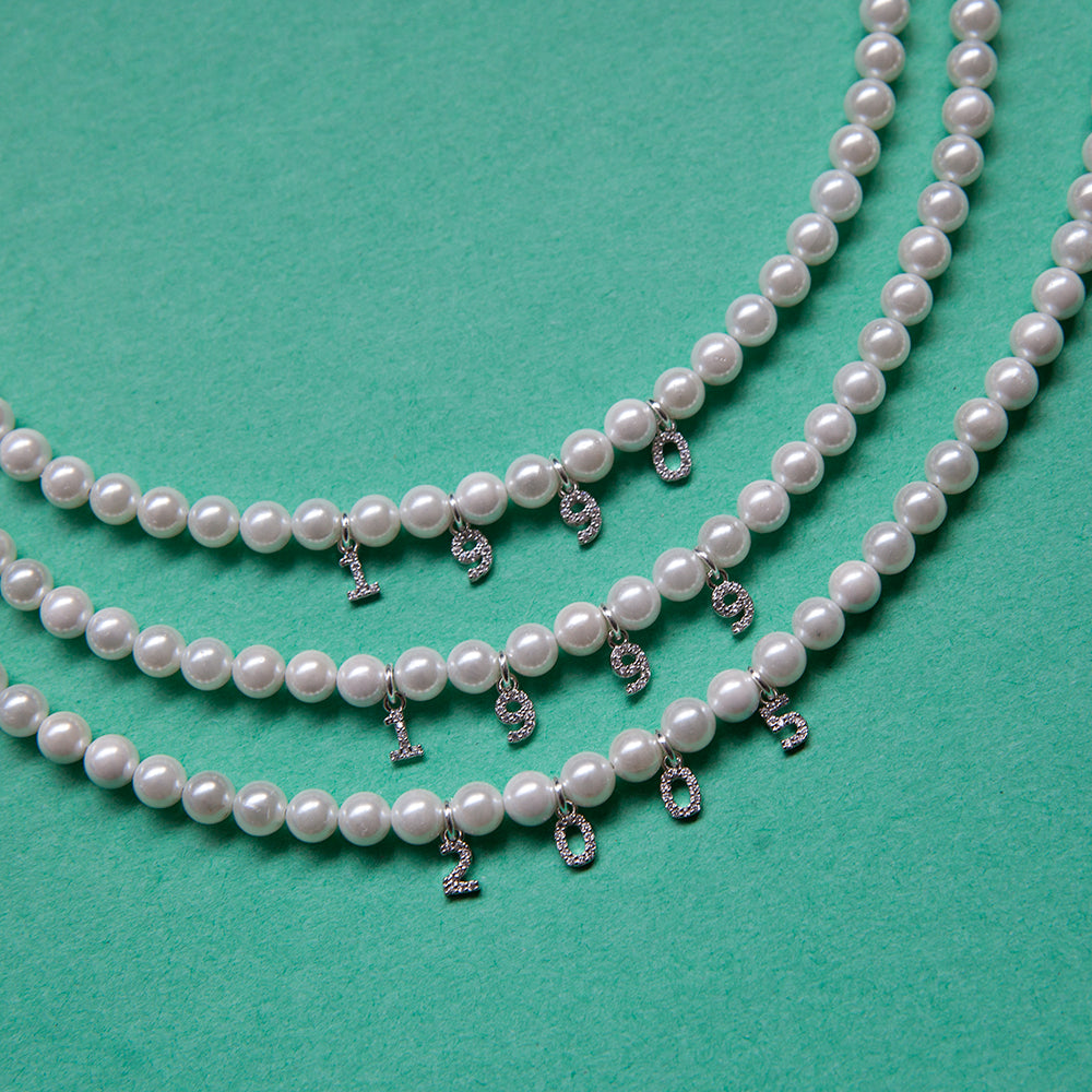 Pearl Custom Number Choker