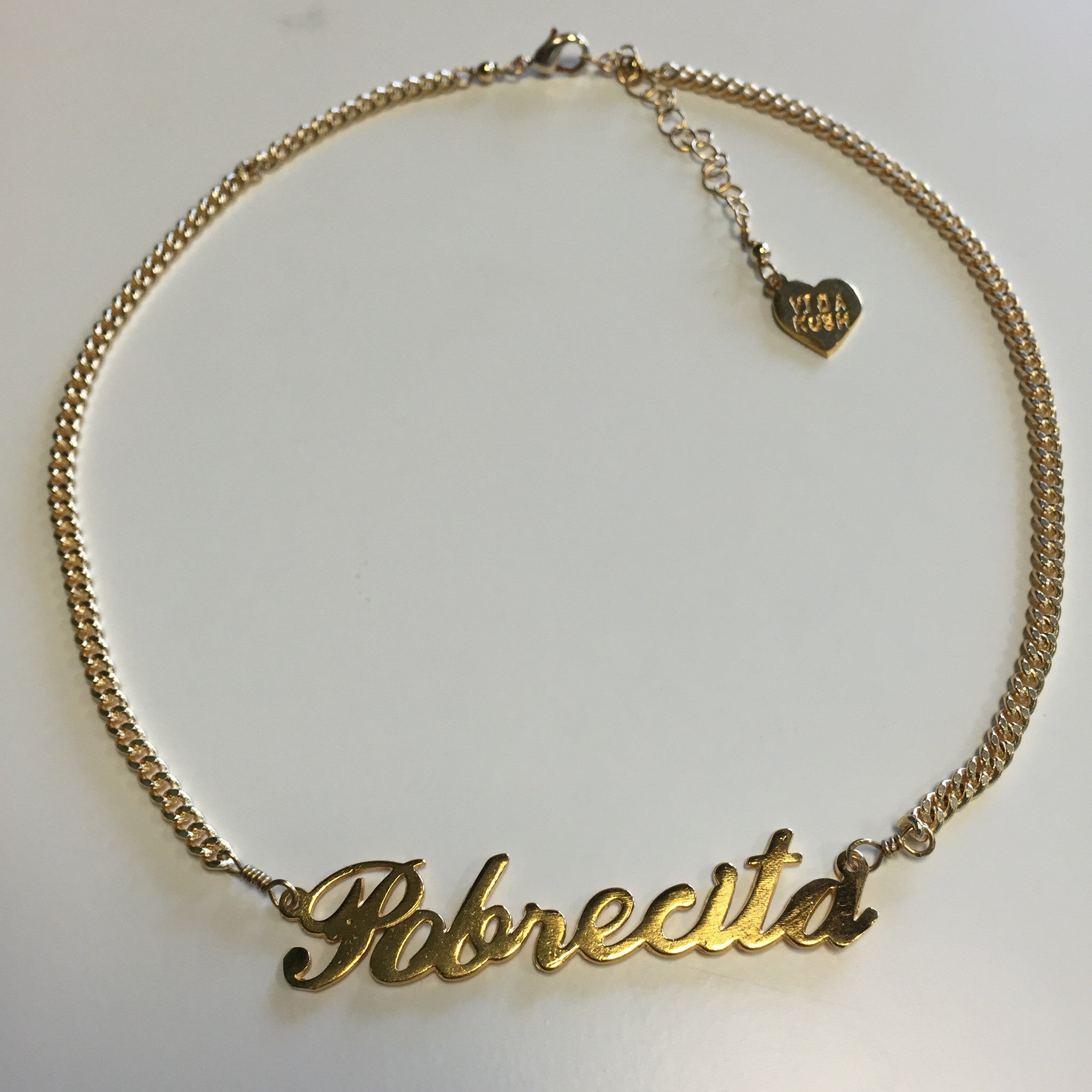 Pobrecita Nameplate Necklace