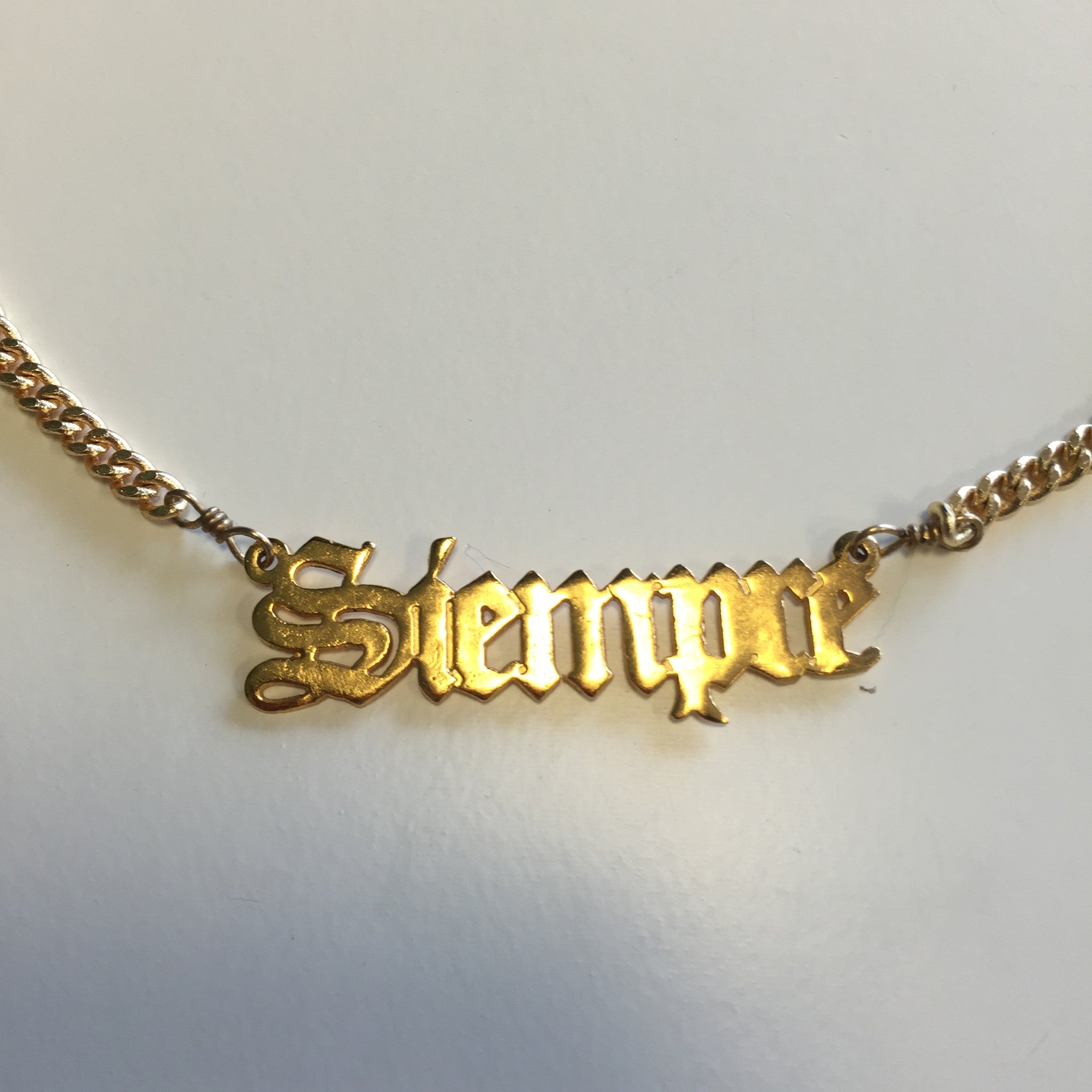 Siempre Nameplate Necklace